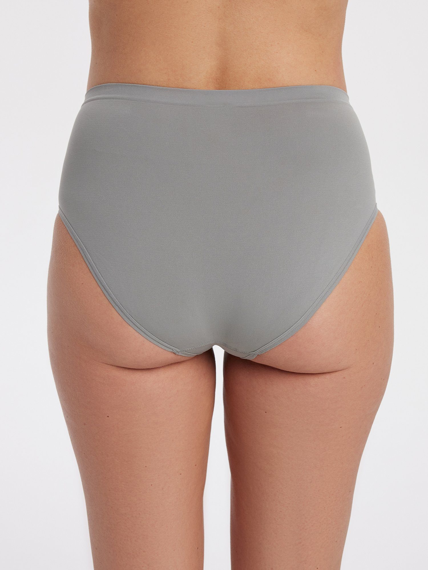 Panty Slip nahtloser mit Pure Verarbeitung elastisch silber-grau 2-teilig) Shape (2er-Set,