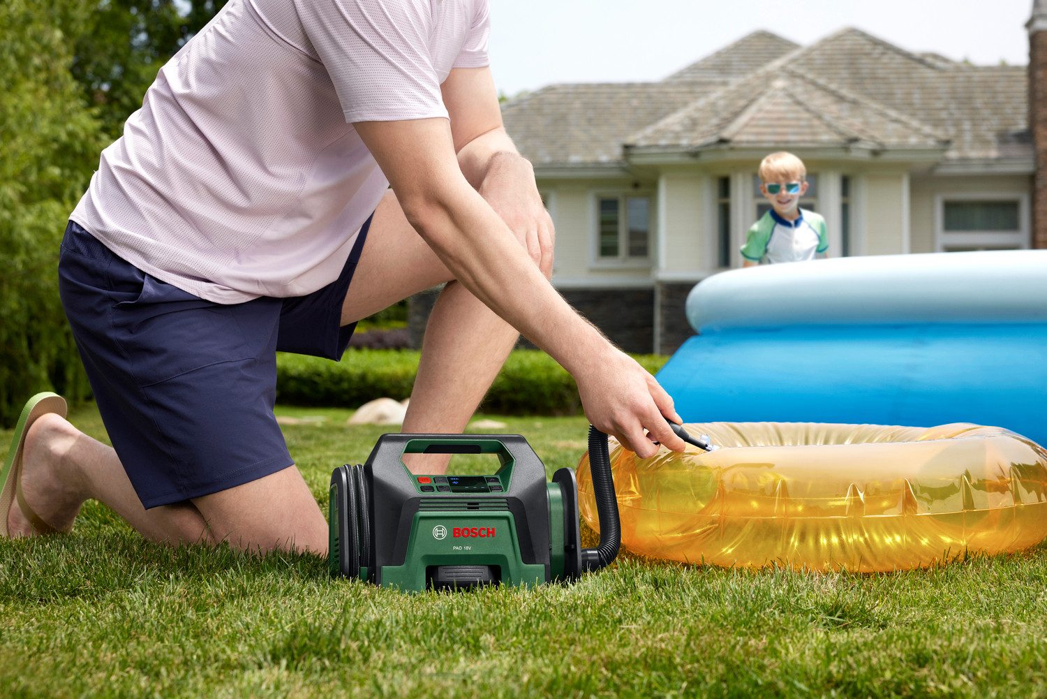 Bosch Home & Garden Akku-Luftpumpe PAO 18V solo, für Reifen und große Schlauchboote, ohne Akku und Ladegerät