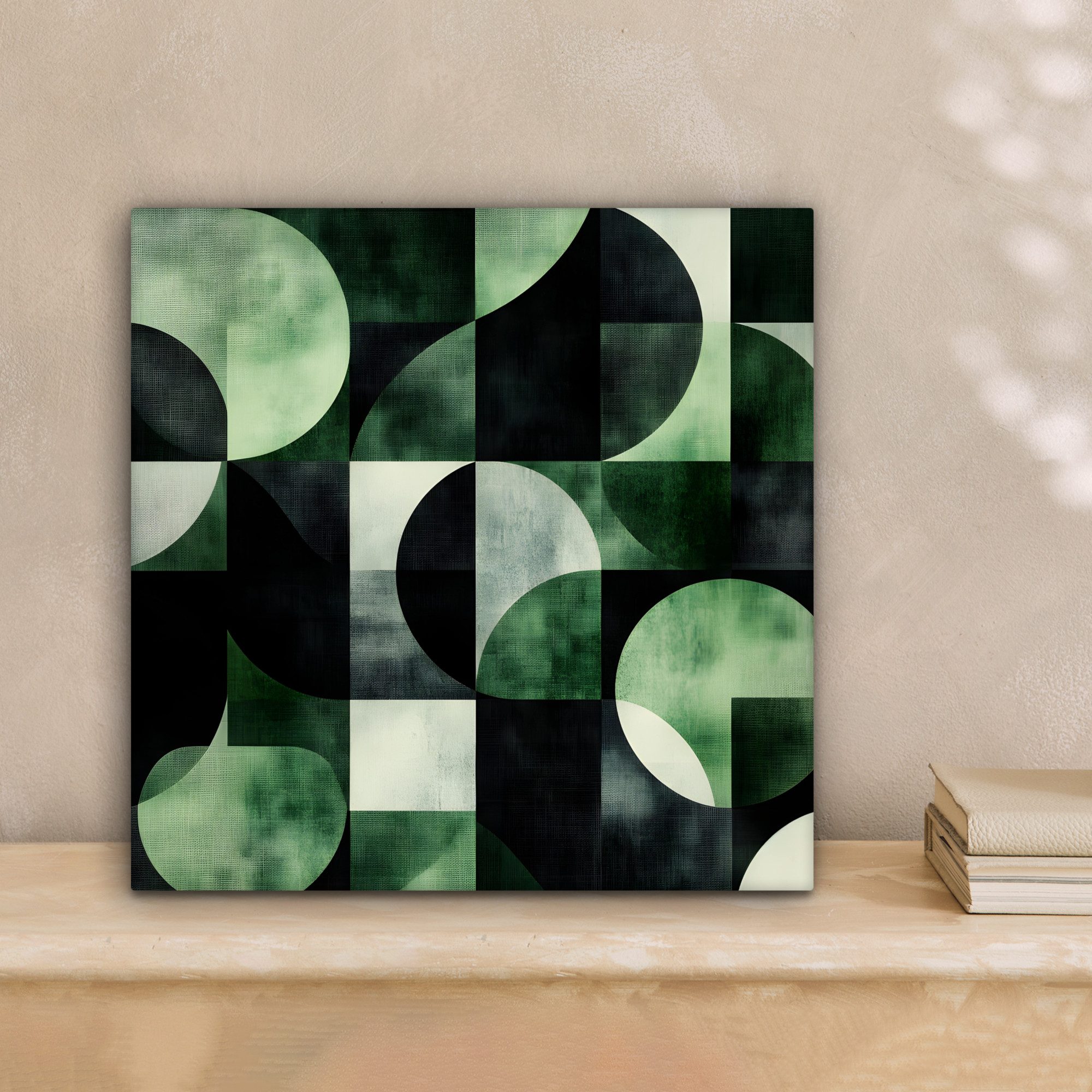 OneMillionCanvasses® Leinwandbild Abstrakt - Grün - Formen, Fotodruck (1 St günstig online kaufen