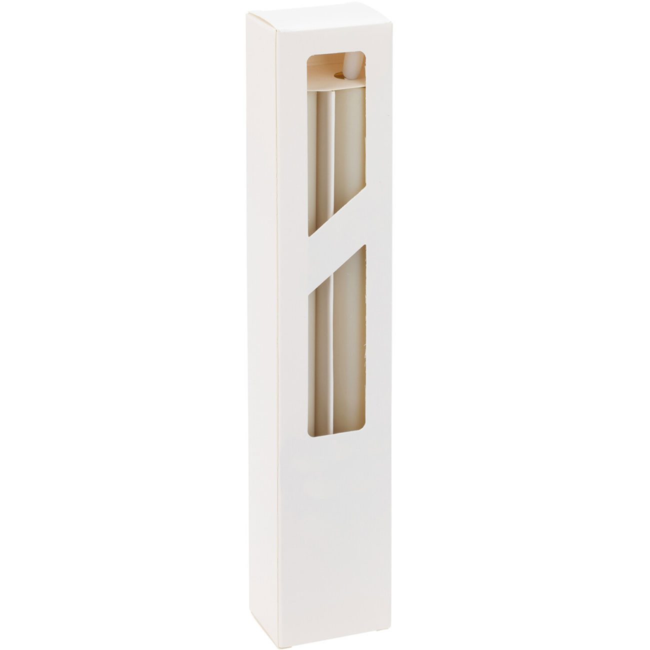 H&S Collection LED-Kerze Stabkerze elfenbein: Echtwachs-Optik Ø2x25cm, Fernbedienung, Timer (2-tlg), (on/off & Timerfunktion)