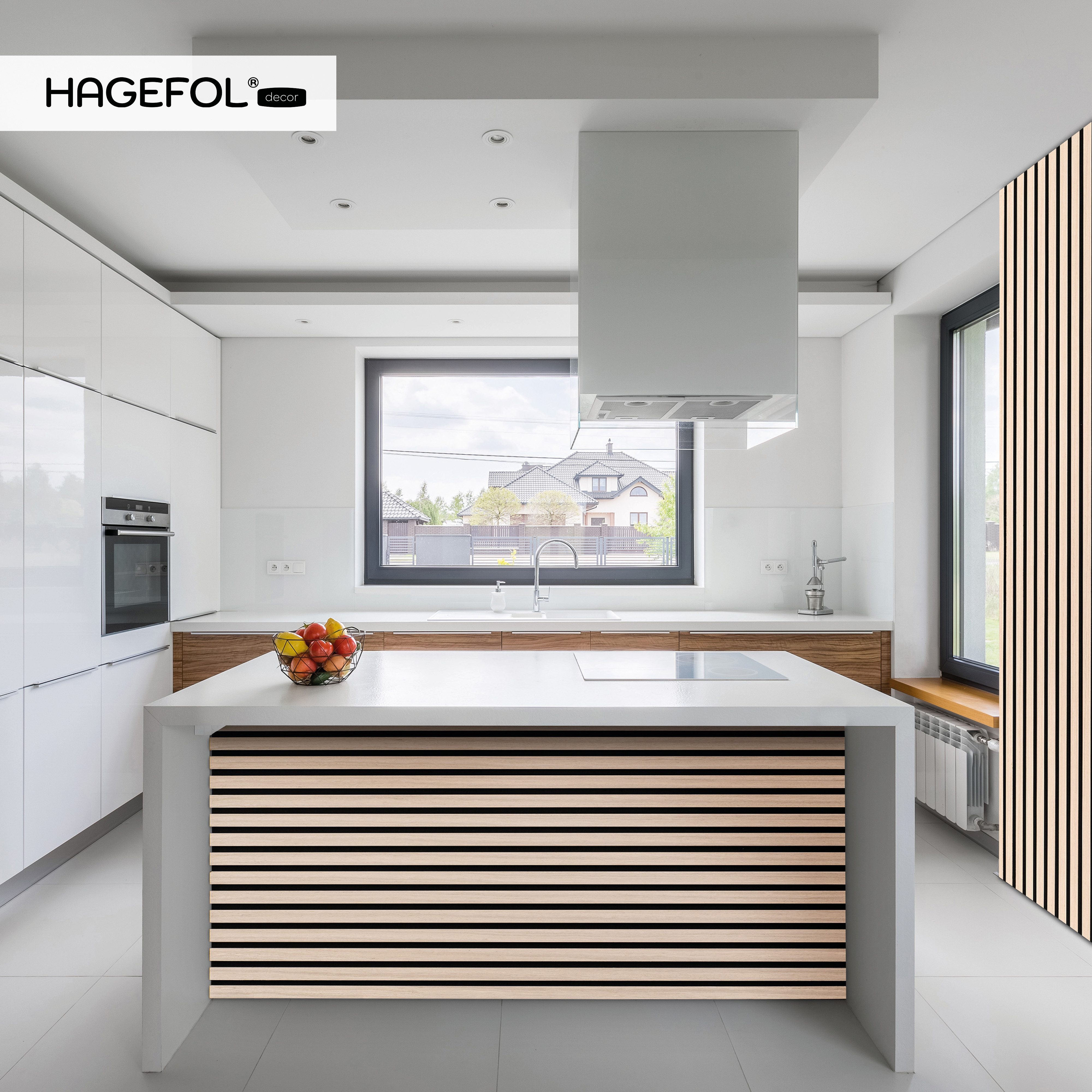 HAGEFOL Wandpaneel Akustikpaneele Holz, 3D Lamellenwand, günstig online kaufen