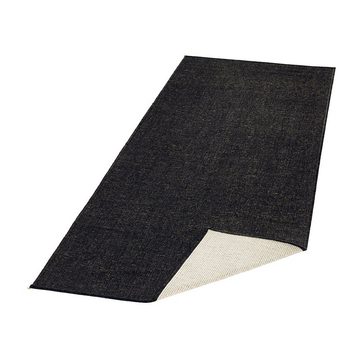 Teppich In- & Outdoor Wendeteppich Uni Miami Schwarz Creme, NORTHRUGS, rechteckig, Höhe: 5 mm