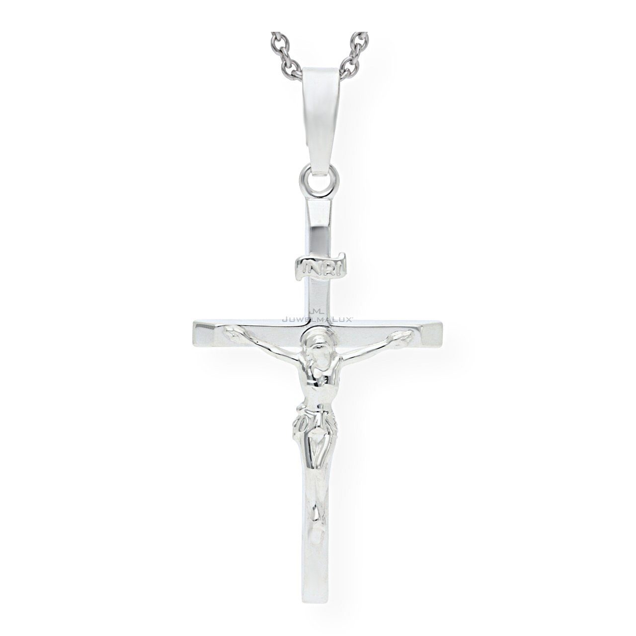 Kreuzanhänger JuwelmaLux Anhänger 925/000 Sterling Silber Kreuz mit Korpus JL32-02-0