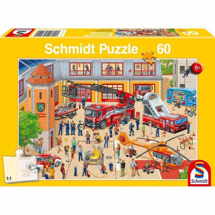 Schmidt Spiele Puzzle Feuerwehrstation 60 Puzzleteile