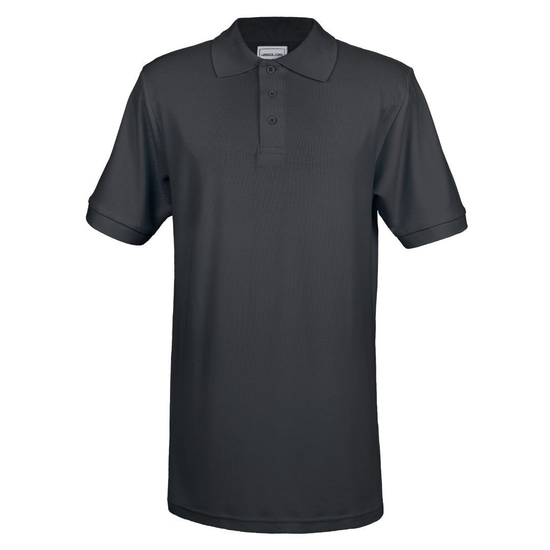 LANGER JUNG Poloshirt Extra Lang Grau