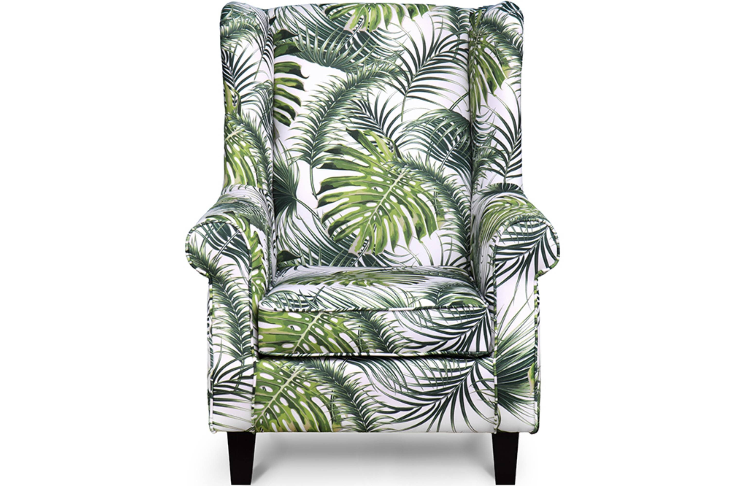 KONSIMO® Ohrensessel MILES Gepolsterter Sessel, mit Armlehnen, Massivholzbeine