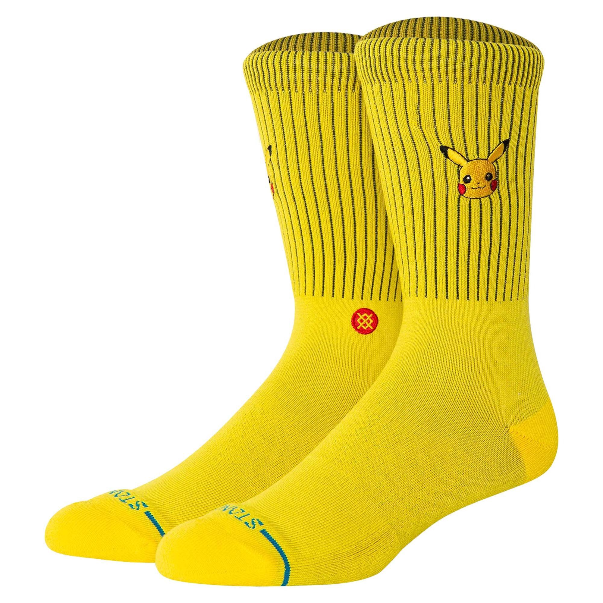 Stance Kurzsocken Unisex Socken 1er Pack Baumwolle PIKACHU CREW (Packung, 1er Pack)