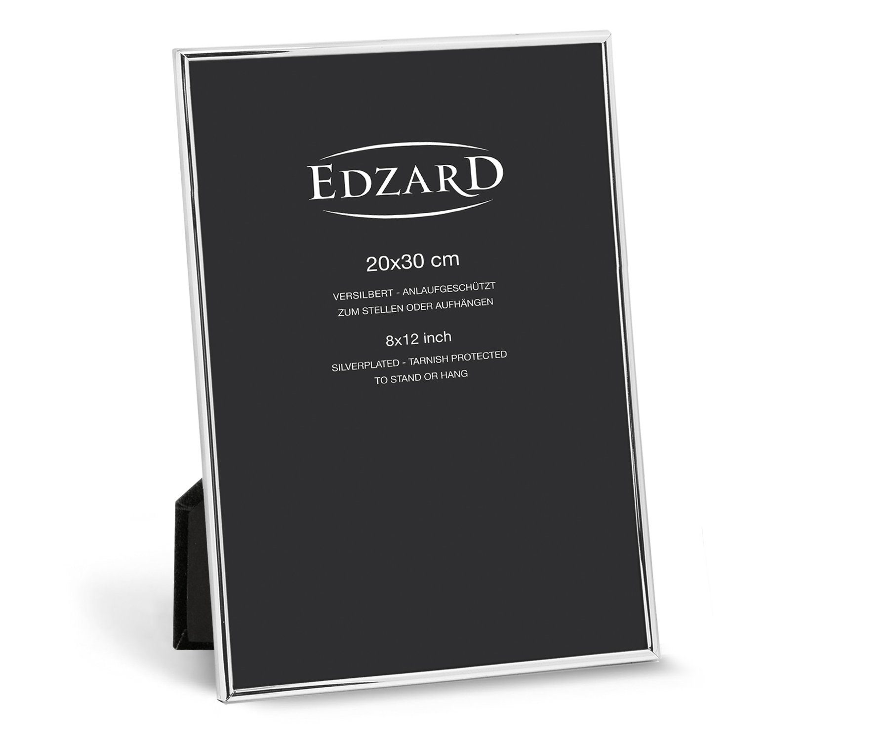 20x30 EDZARD Bilderrahmen - versilbert anlaufgeschützt Genua, & (ca. Foto cm A4) edel für