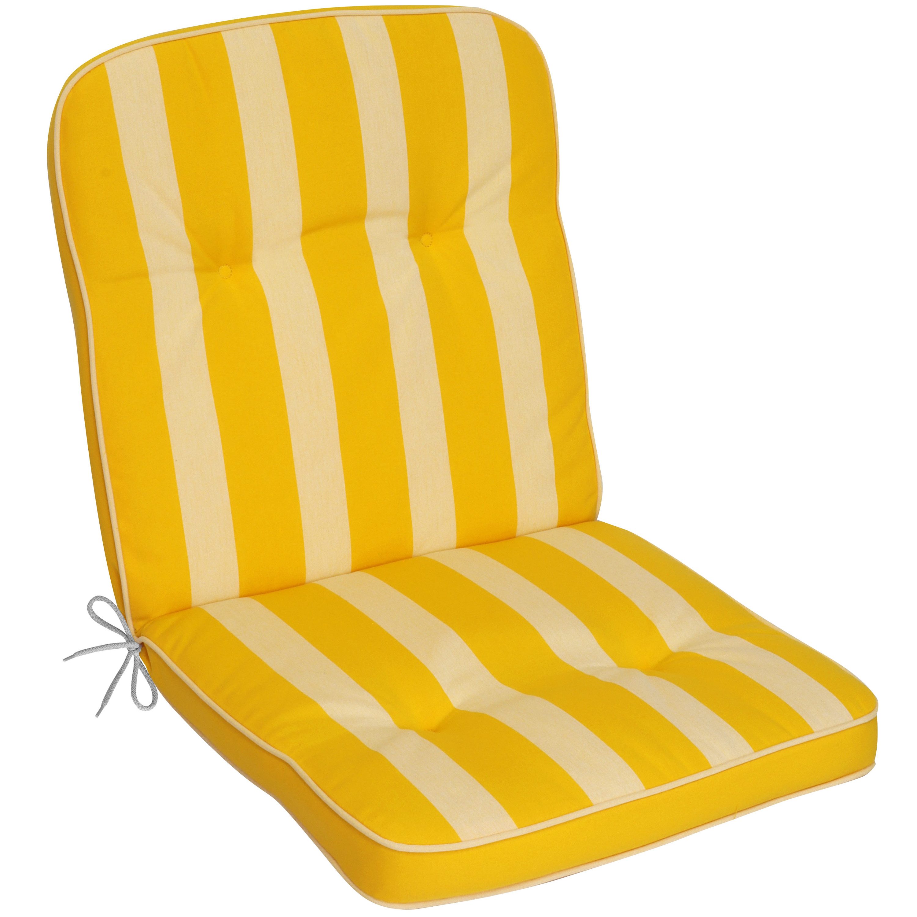 Herlag Polsterauflage Tilly, (1 St), Niedriglehner 100x50x6cm Blockstreifen Gelb-Gestreift 1 Stück