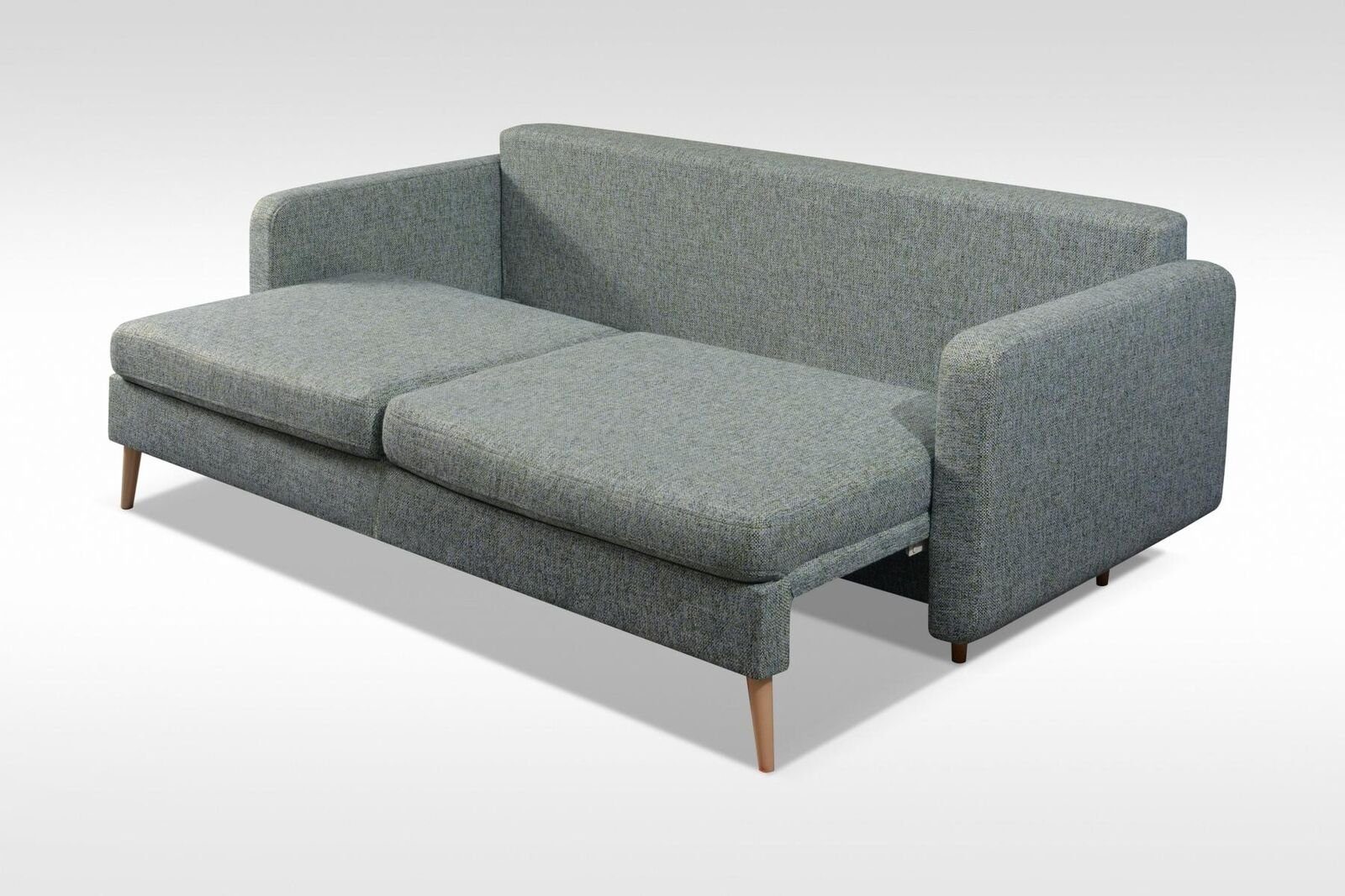 JVmoebel Sofa, Schlafsofa Luxus Designer Sofa 3 Sitzer Möbel Polster Textil Blaue Grau