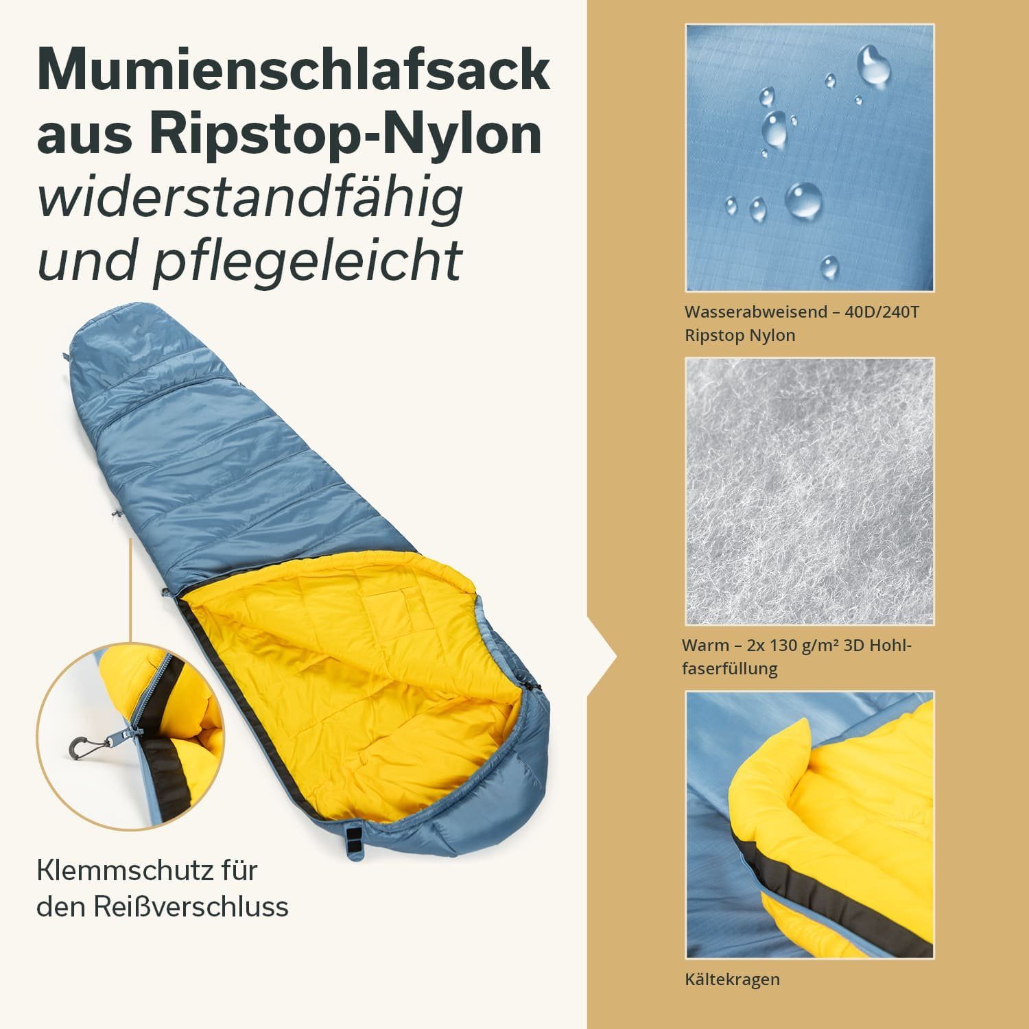 Skandika Mumienschlafsack Gjora Junior, Camping Schlafsack, günstig online kaufen