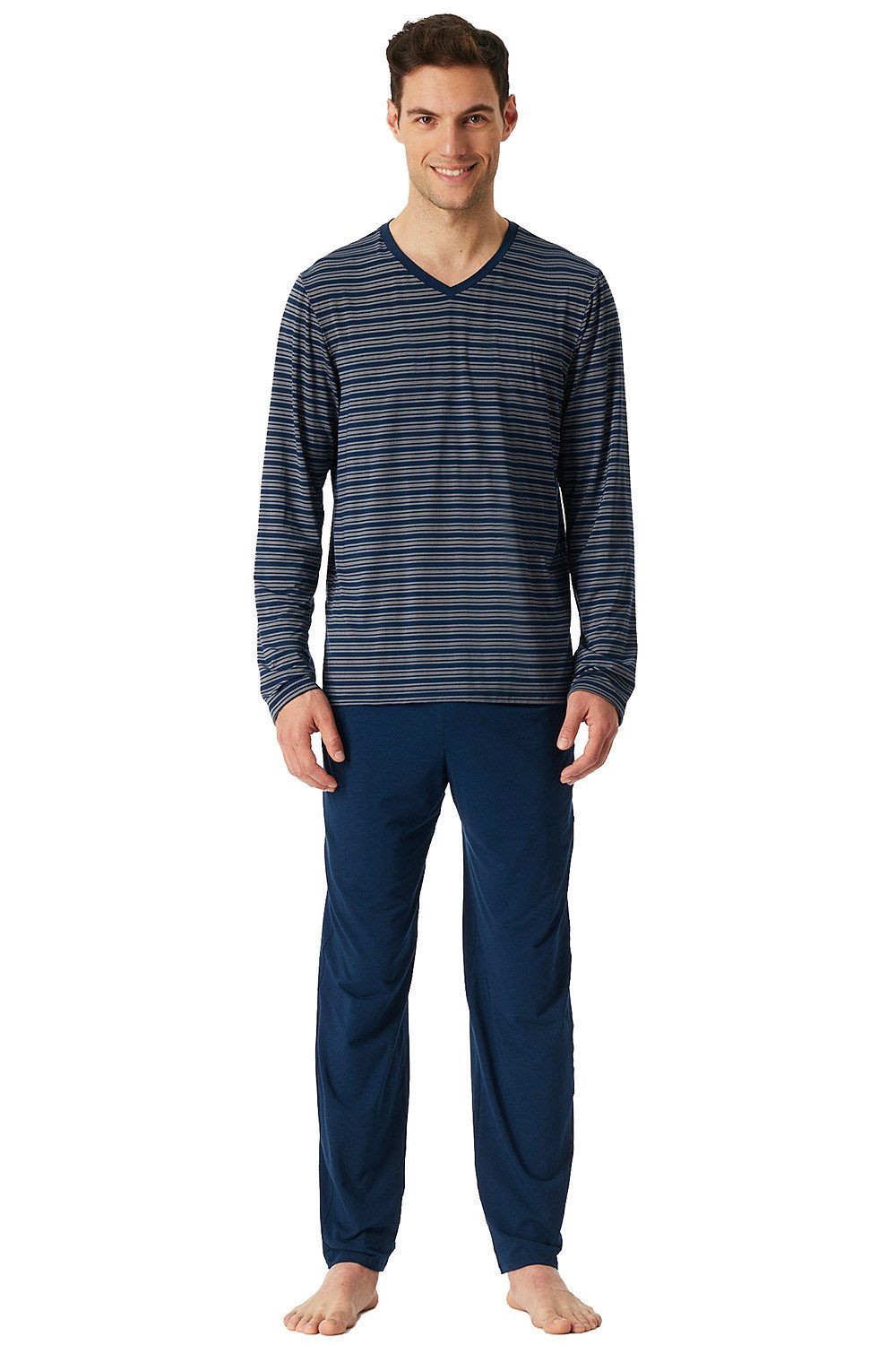 Schlafanzug Herren Pyjama Set Long Life Soft