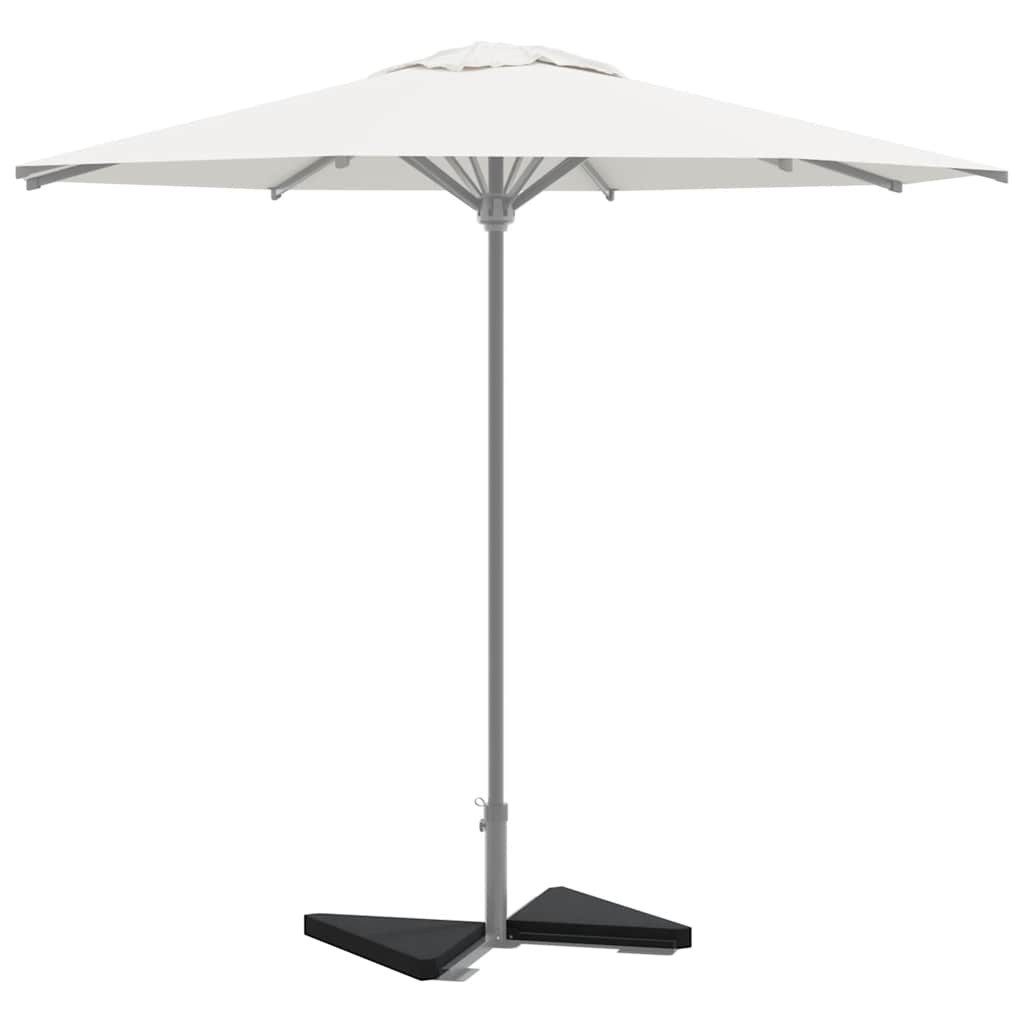 vidaXL Schirmhalter Schirm-Gewichtsplatten 2 Stk. Schwarz Granit Dreieckig 14 kg, 1 tlg.