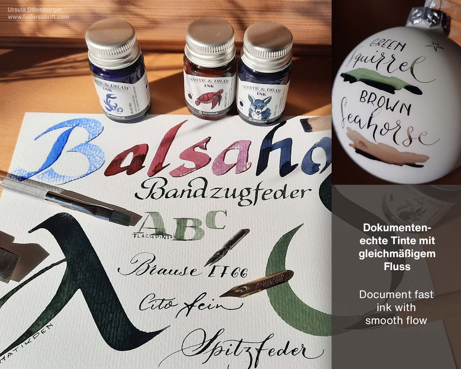 OCTOPUS Fluids Write and Draw Ink Grey Kangaroo, Schreib- und Zeichentinte, 10ml Tintenglas (Set, 0-tlg)