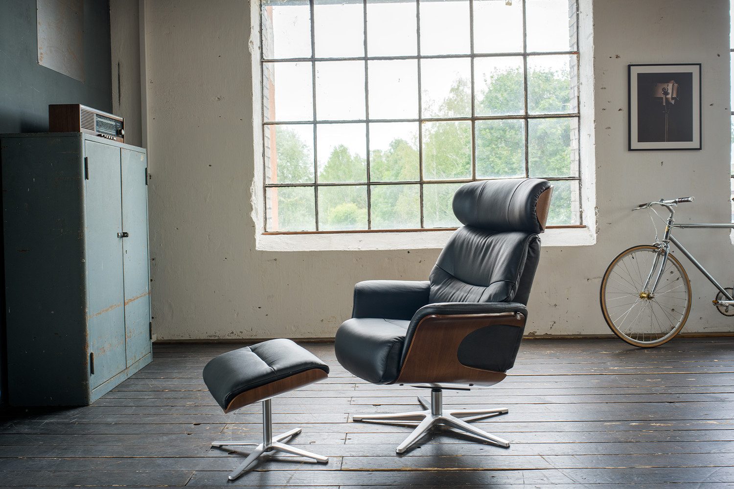 KAWOLA Relaxsessel TOSAR, Drehsessel mit Hocker günstig online kaufen