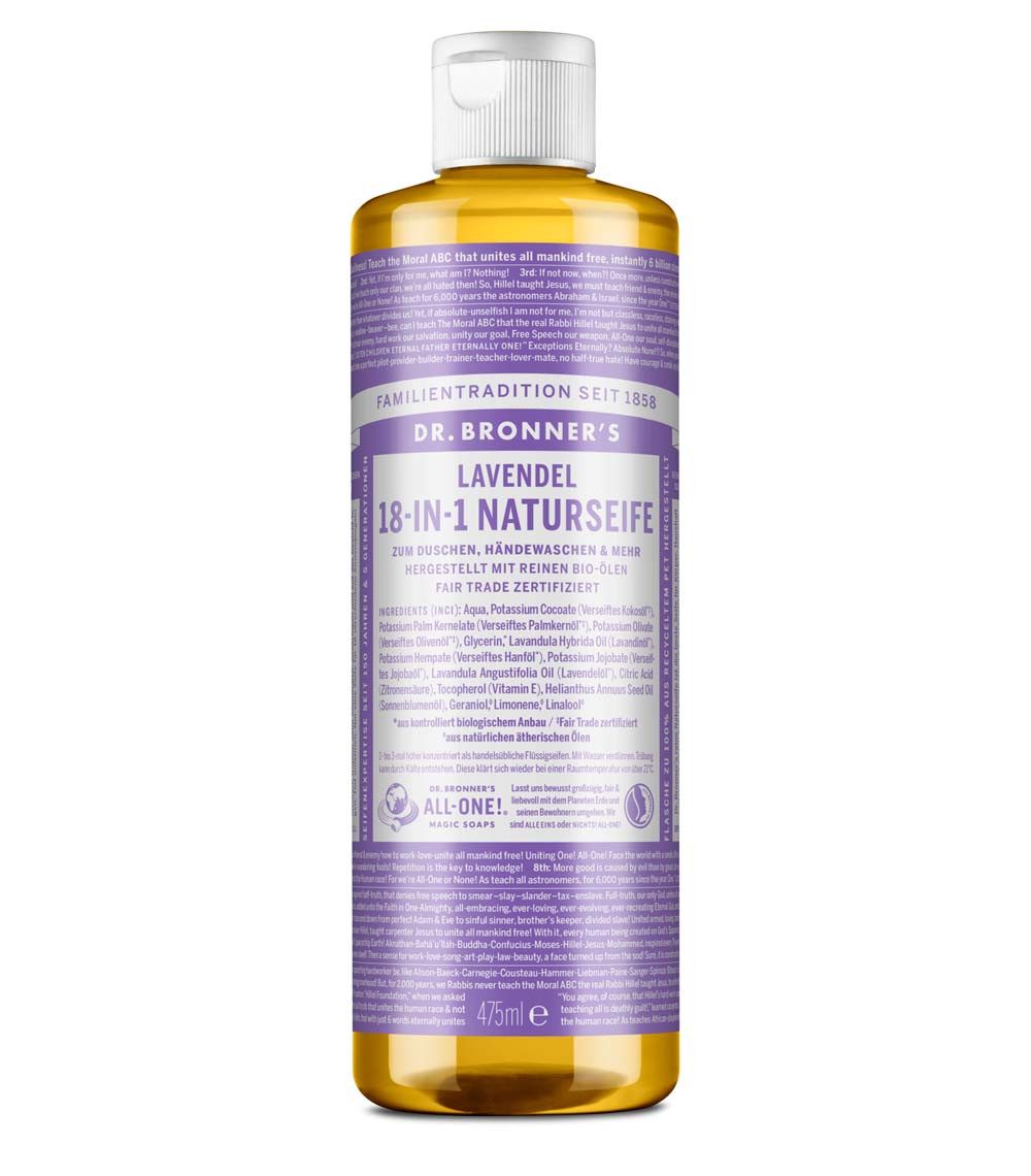 Dr. Bronners Flüssigseife Lavendel, 1-tlg., All-One Magic Soap 475 ml