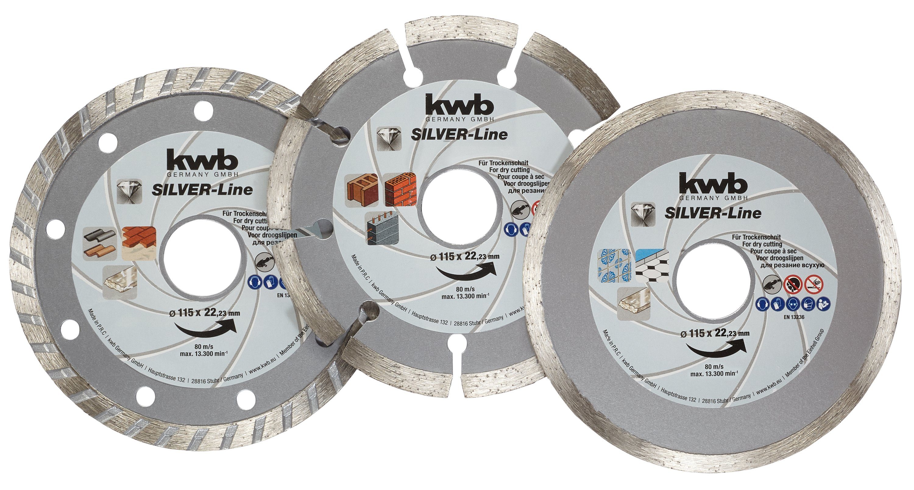 kwb Отрезные диски, Ø 115.00 mm, (3-tlg)