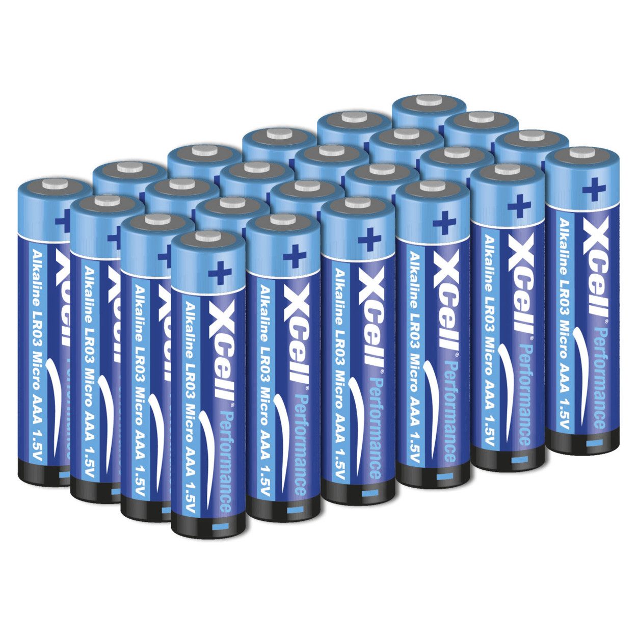 XCell XCell Performance LR03 Micro AAA Batterie – 24er Box, für den alltägl Batterie, (1,5 V)