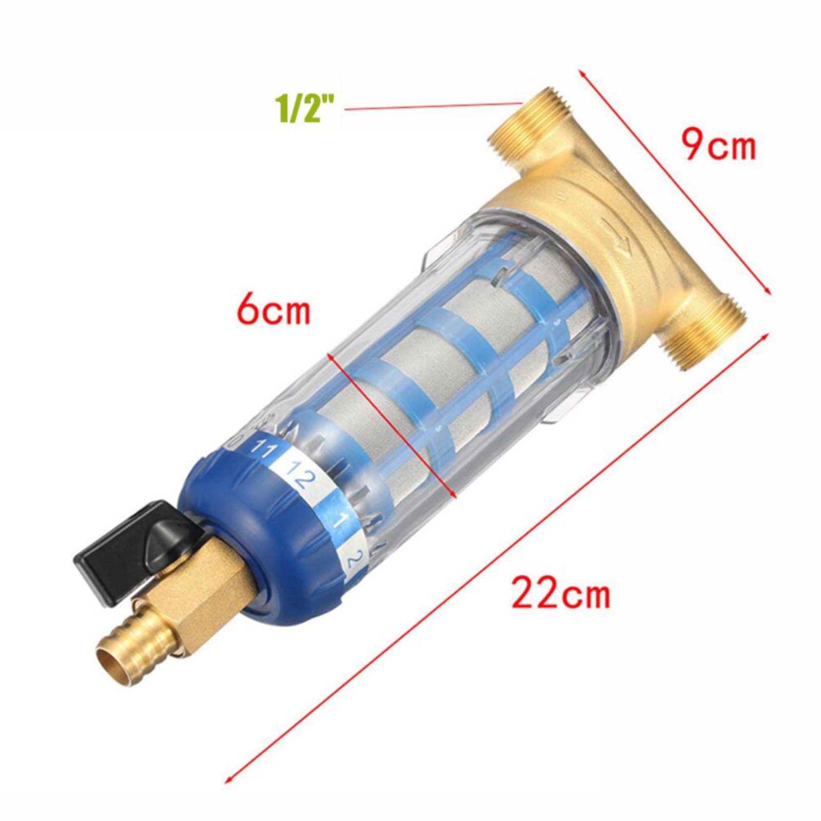 TWSOUL Rückspülfilter Rückspülbare Vorfilter-Wasserreiniger