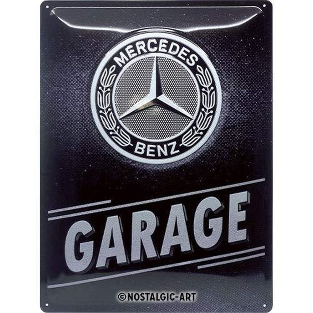 Metallschild Blechschild 30 x 40 cm - Mercedes-Benz - Garage