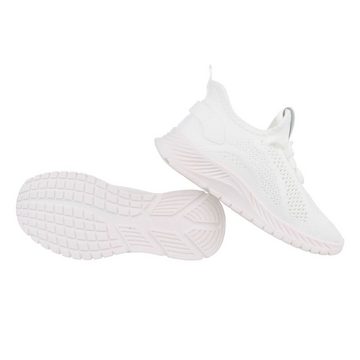 Ital-Design Damen Low-Top Freizeit Sneaker (85493276) Flach Sneakers Low in Weiß
