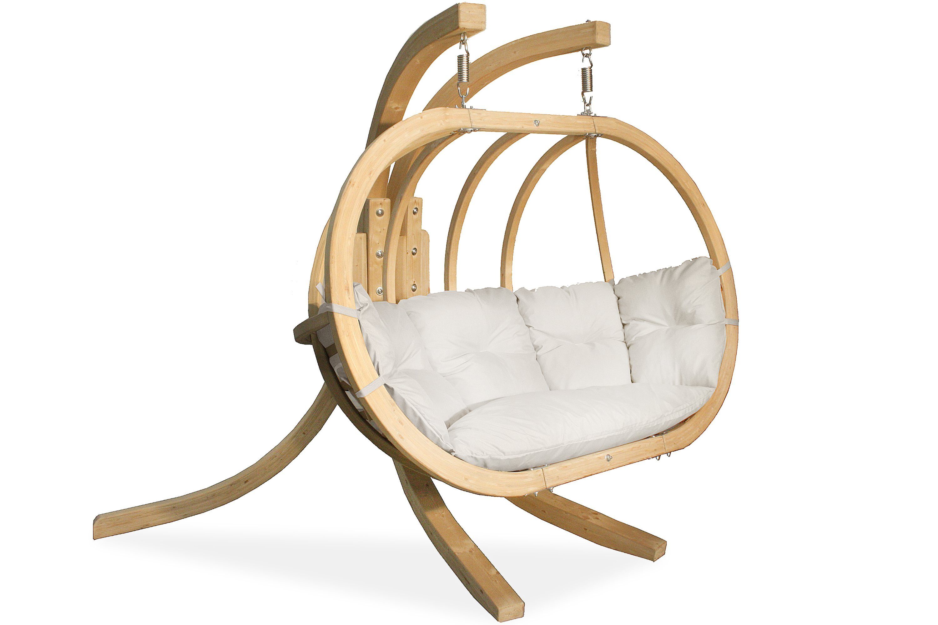 KONSIMO® Hängesessel CALLISTO Hängesessel mit Gestell (Hängesessel mit Gestell und Kissen), hergestellt in der EU, auf einem massiven Holzrahmen