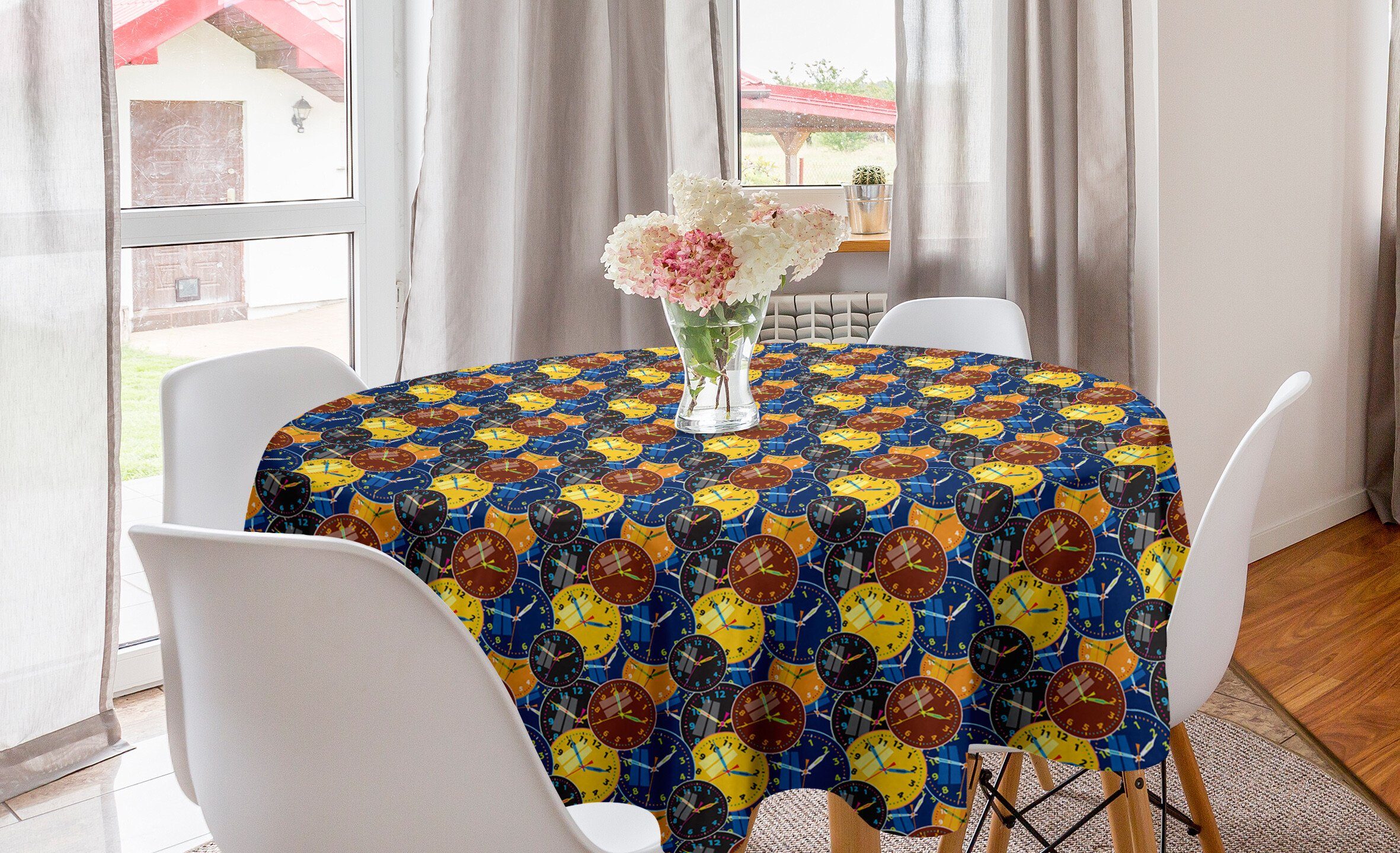 Jahrgang Küche für Kreis Tischdecke Abakuhaus Esszimmer Abdeckung Muster Dekoration, Tischdecke Zifferblättern