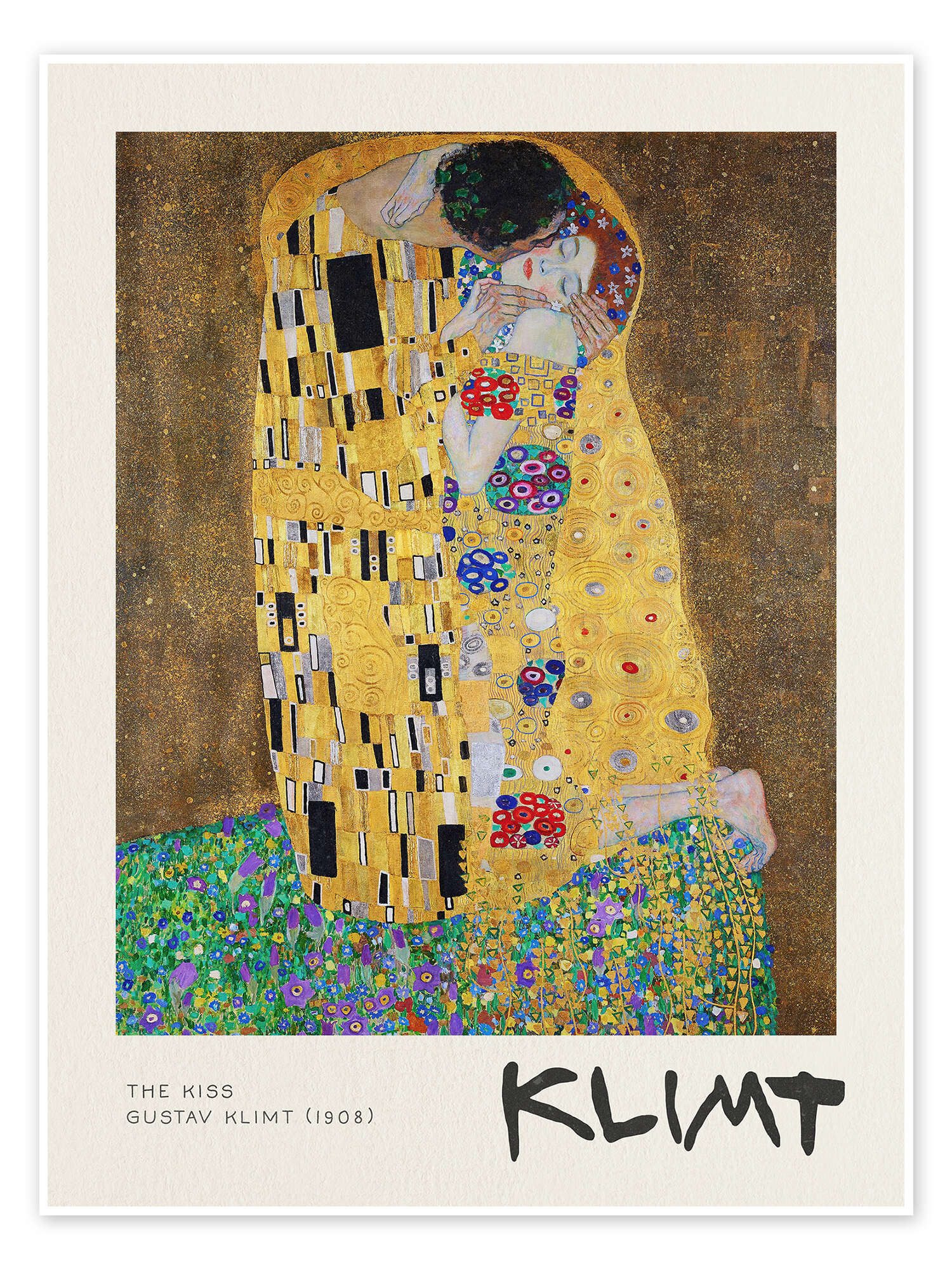 Posterlounge Wandbild The Kiss, Gustav Klimt, erhältlich als Poster, Leinwandbild, Wandsticker oder Acrylglasbild