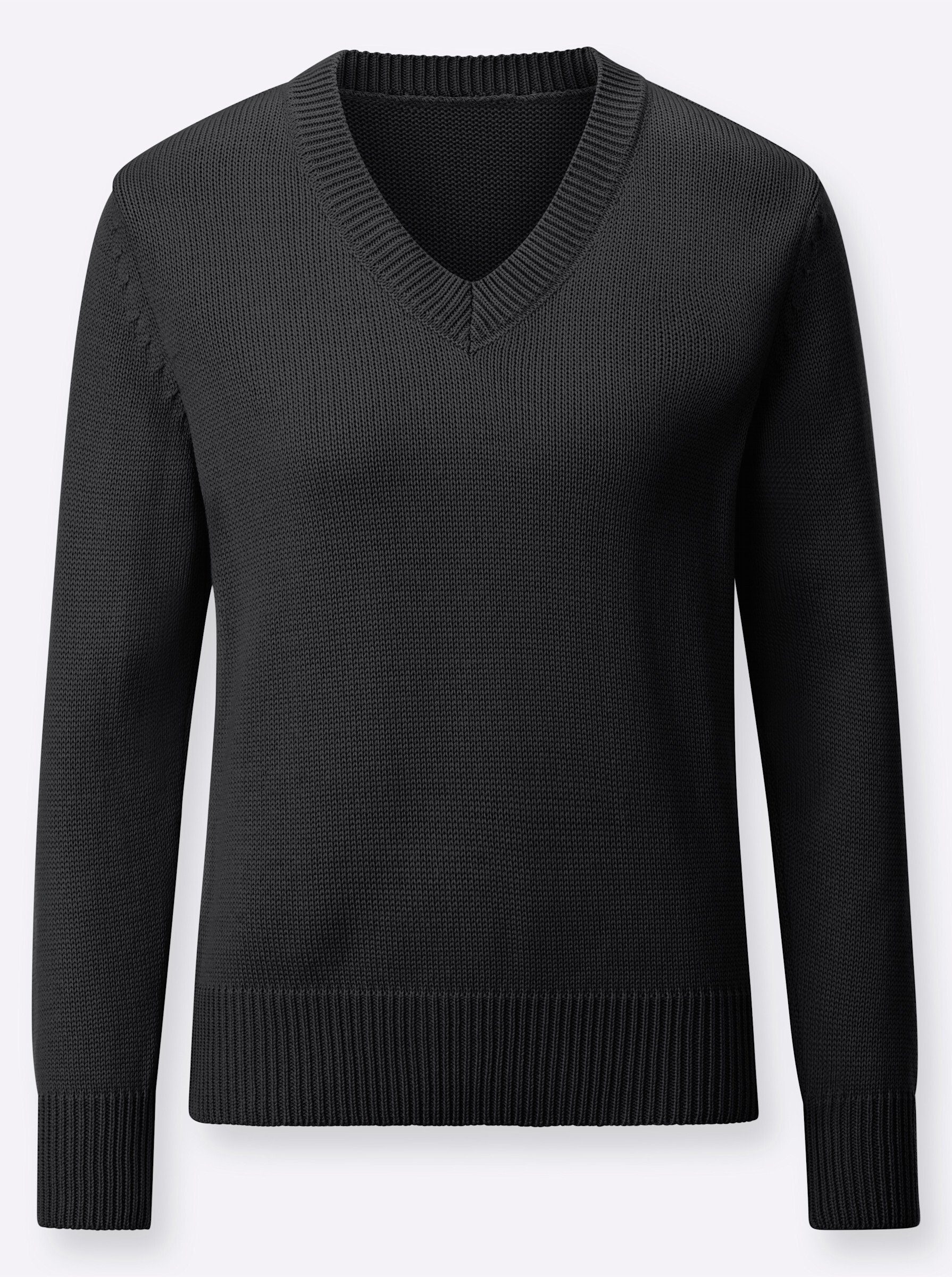 Strickpullover Pullover Langarm Materialmix