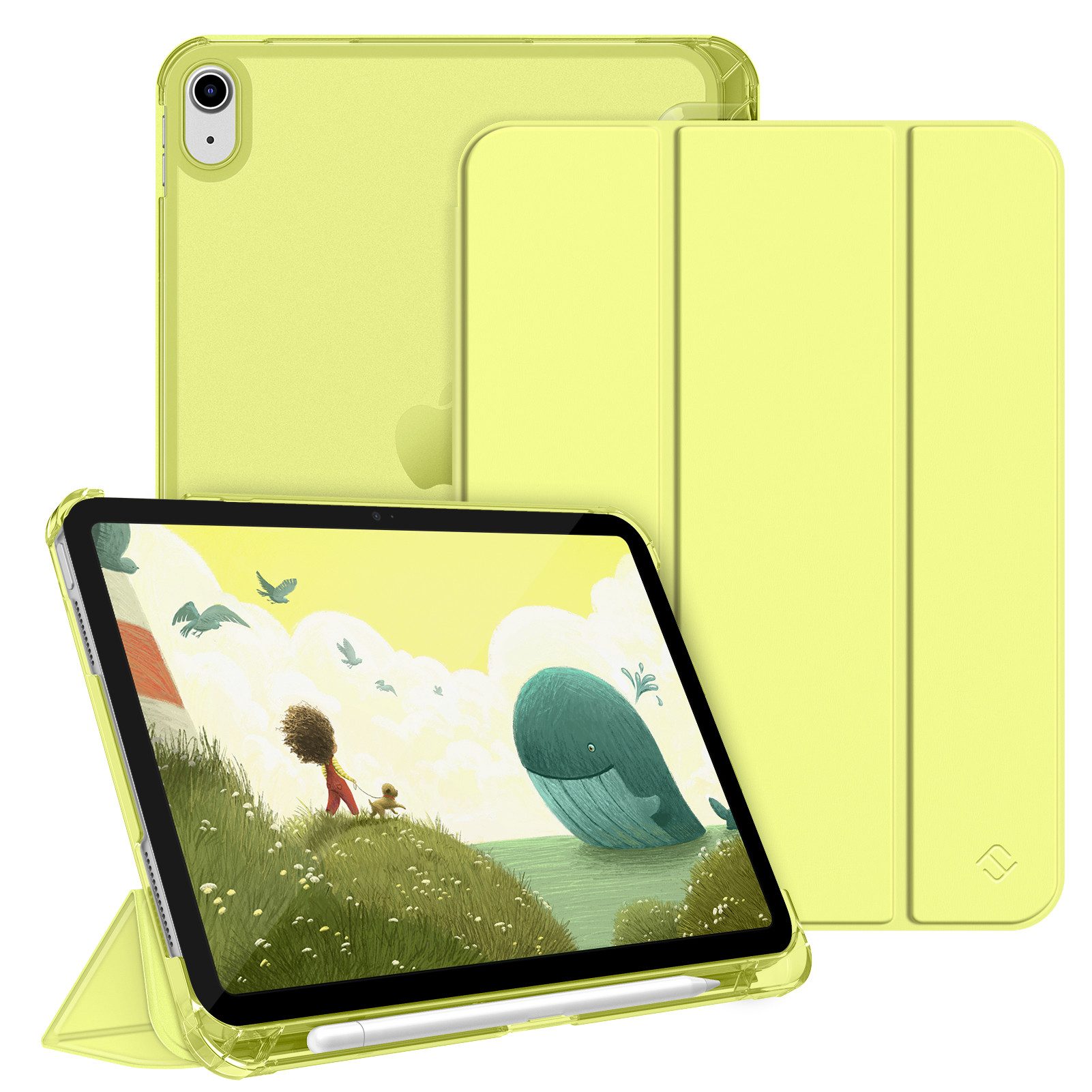 Fintie Tablet-Hülle für iPad 11 Generation 11‘’ 2025 (A16), iPad 10 Generation 10.9'' 2022, ultradünn, mit Stifthalter, transparenter Rückseite, Auto Schlaf/Wach