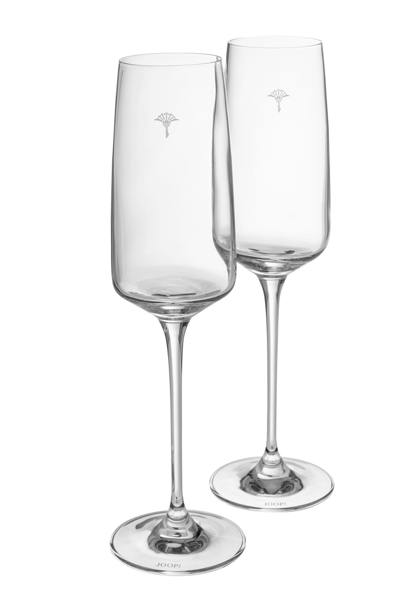 JOOP! Sektglas JOOP! LIVING - SINGLE CORNFLOWER Champagnerglas 2er Set, Glas