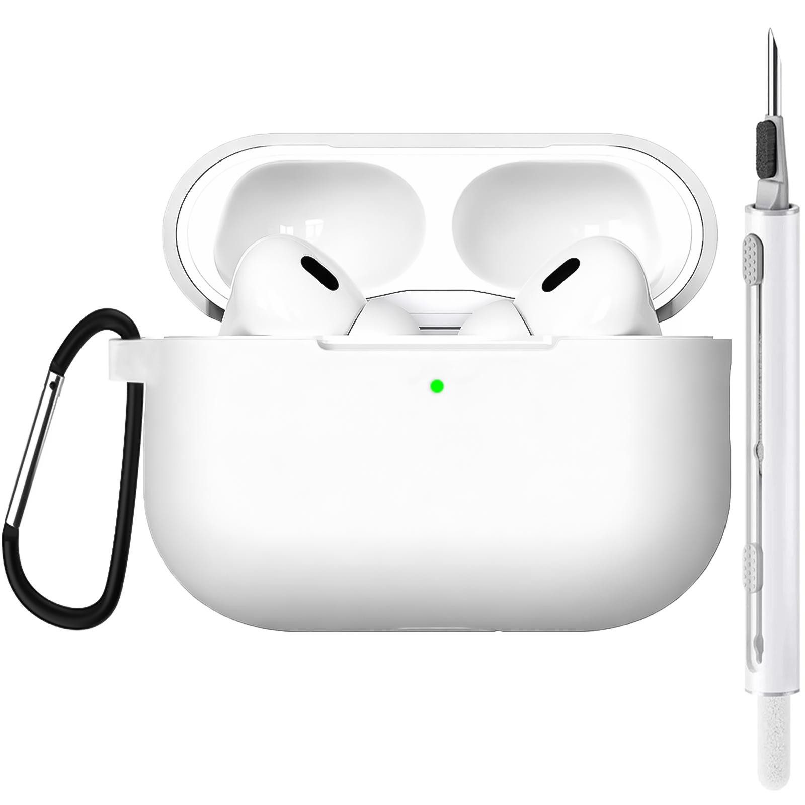 CoolGadget Kopfhörer-Schutzhülle für AirPods Pro 3 Silikon, Stoßfest Clip Karabiner kabelloses laden Case Schutz Cover