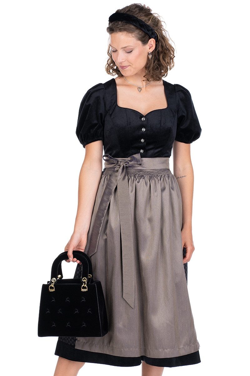 Spieth & Wensky Dirndl Samt Dirndl 2tlg. - GÖTTIN - schwarz günstig online kaufen