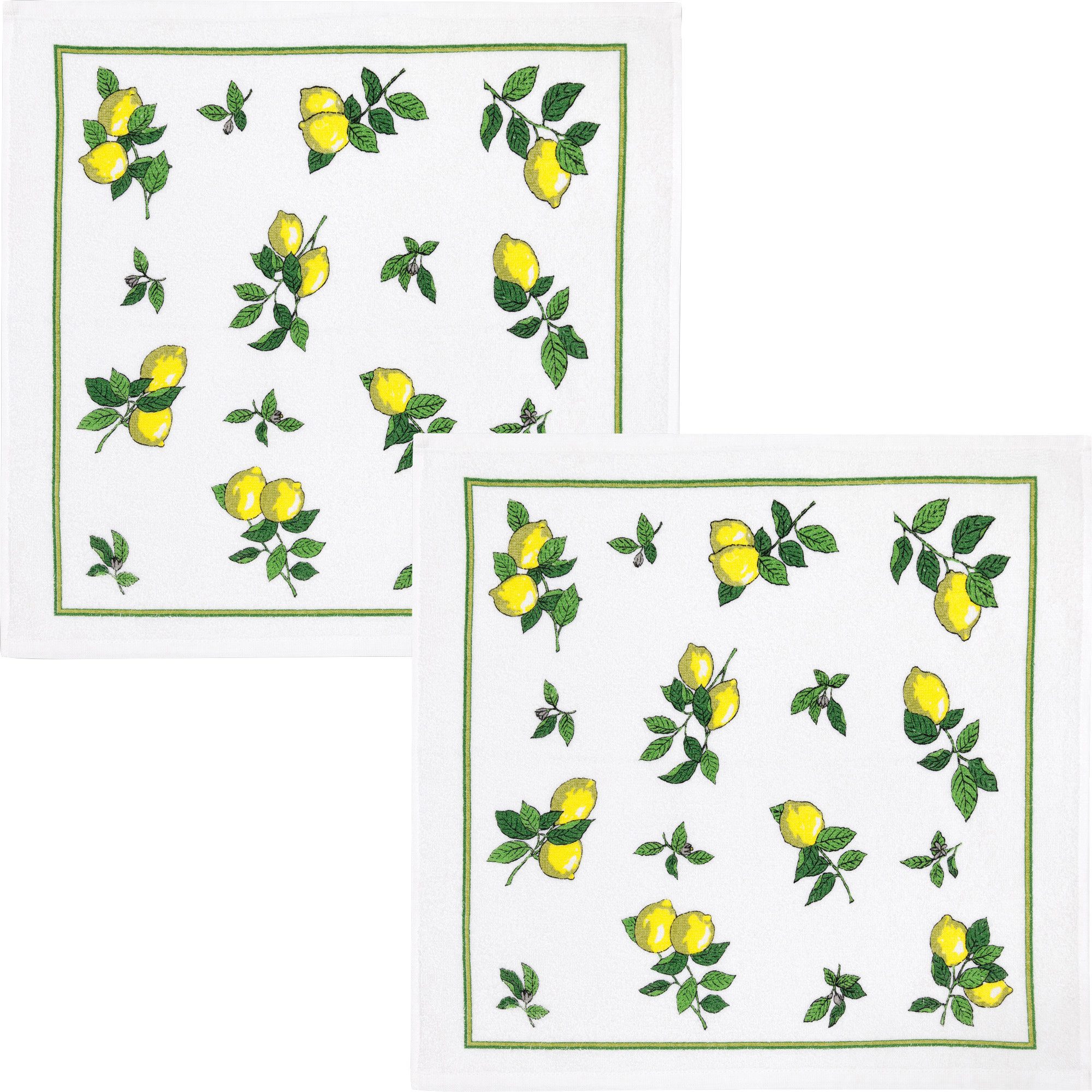 Kracht Geschirrtuch Frottier-Geschirrtuch "Zitronen" 2er-Pack, Baumwolle Mo günstig online kaufen
