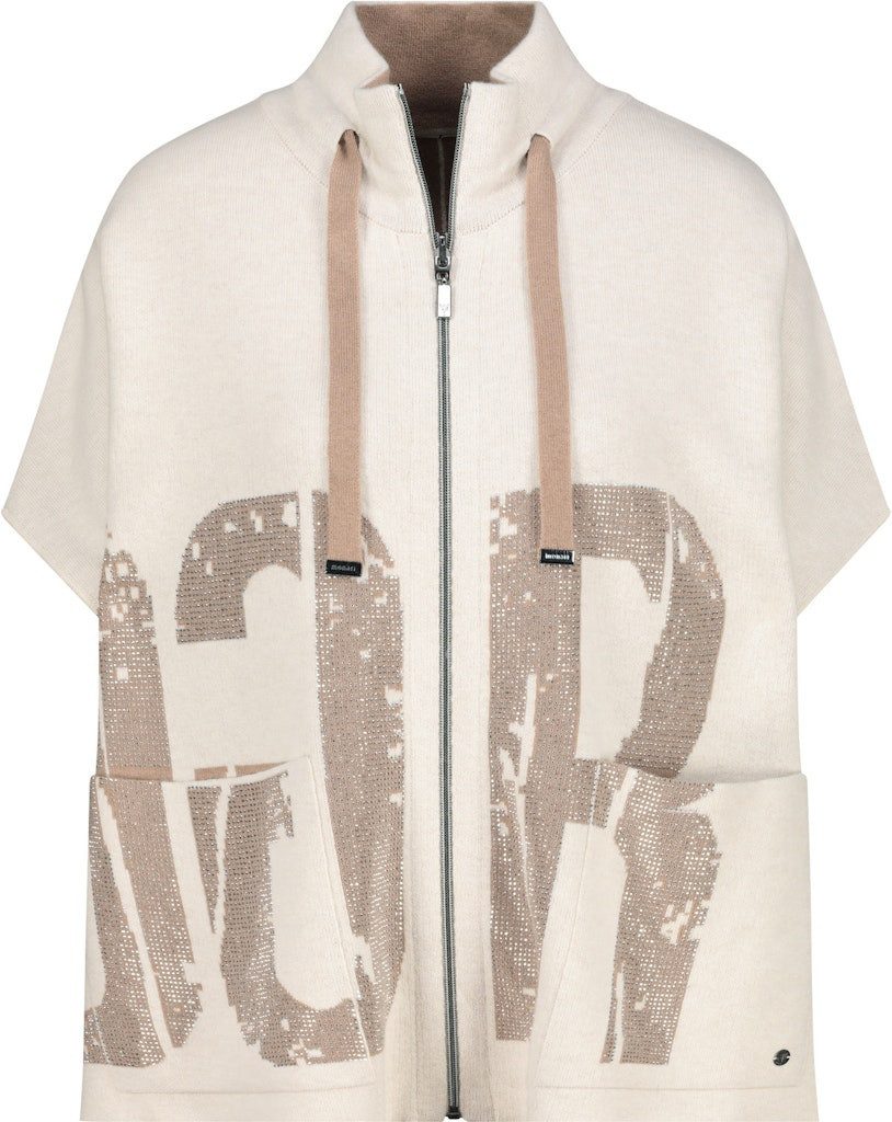 Monari Fleecejacke Wendemantel Wendejacke mit Strass-Details günstig online kaufen