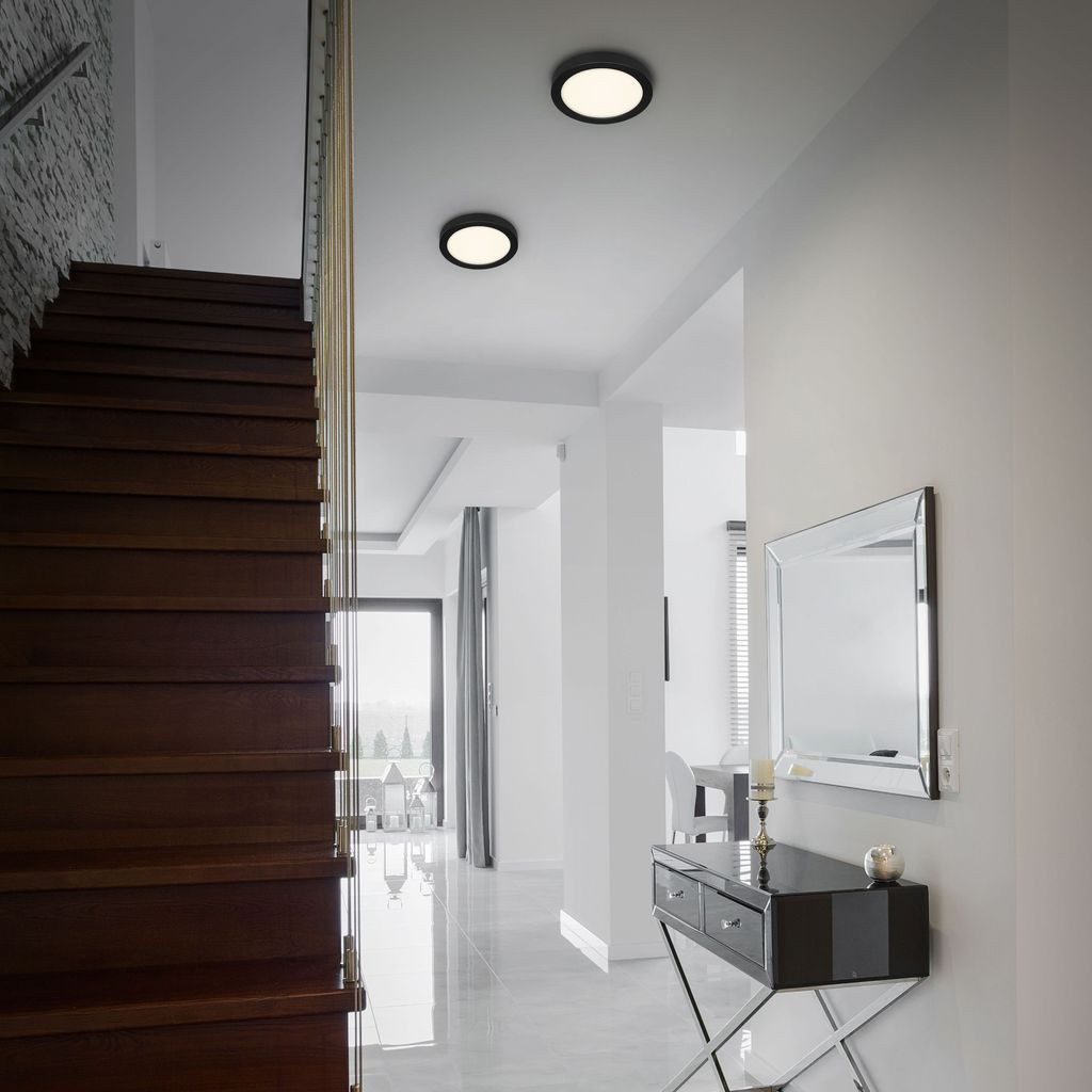 Briloner Leuchten LED Deckenleuchte 3465-415, LED fest integriert, 2700K - Extra-Warmweiß, Deckenlampe modern 16,5W 4000K IP20 Ø22,5cm