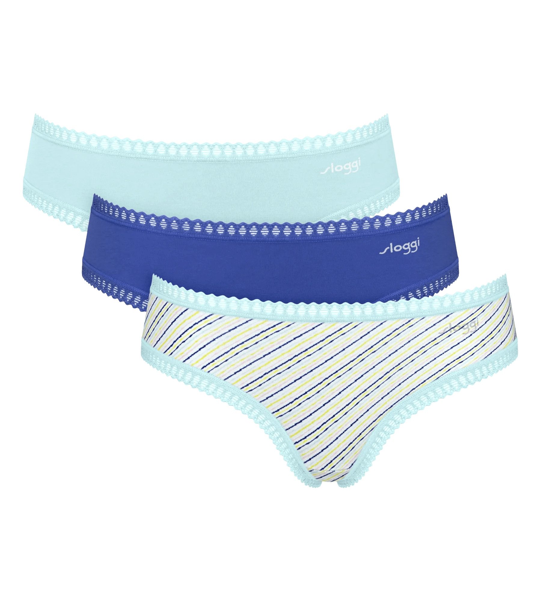 sloggi Hipster GO Crush (3er Pack) mit Spitzendetails, Multipack