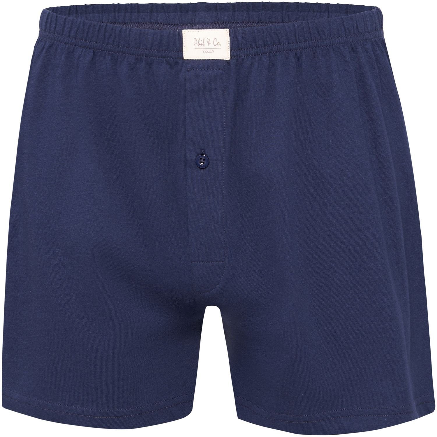 & Boxershorts Phil Jersey M oder marine Herren Boxershorts Unterhosen Phil & Co. 9 - Größen (9-St) 5XL Shorts schwarz Pant Co große Stück blau