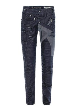 Cipo & Baxx Bequeme Jeans im Patchwork-Look in Straight Fit