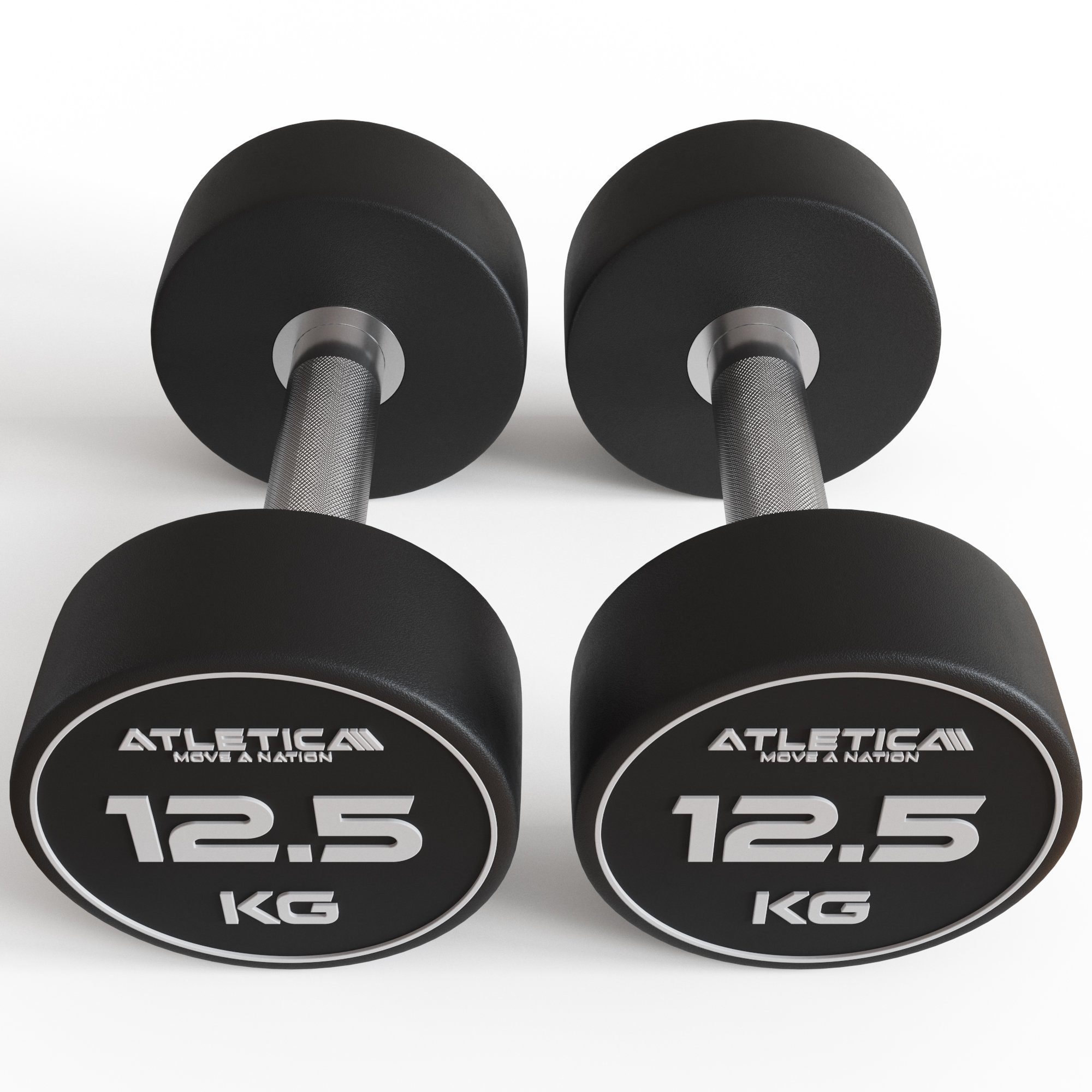 ATLETICA Kurzhantel Polyurethan Rundhanteln Paar, 2,5 kg - 40 kg, Extrem robust