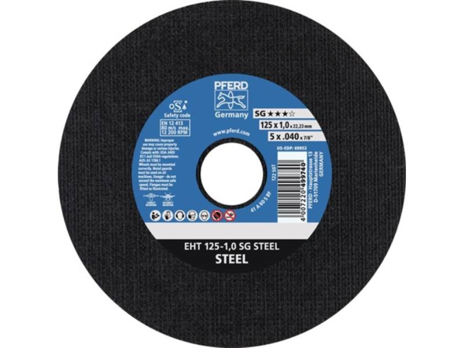Pferd Trennscheibe 25er Pack PFERD TOOLS 61320222 Trennscheibe SG STEEL D125x2,4mm gekrö