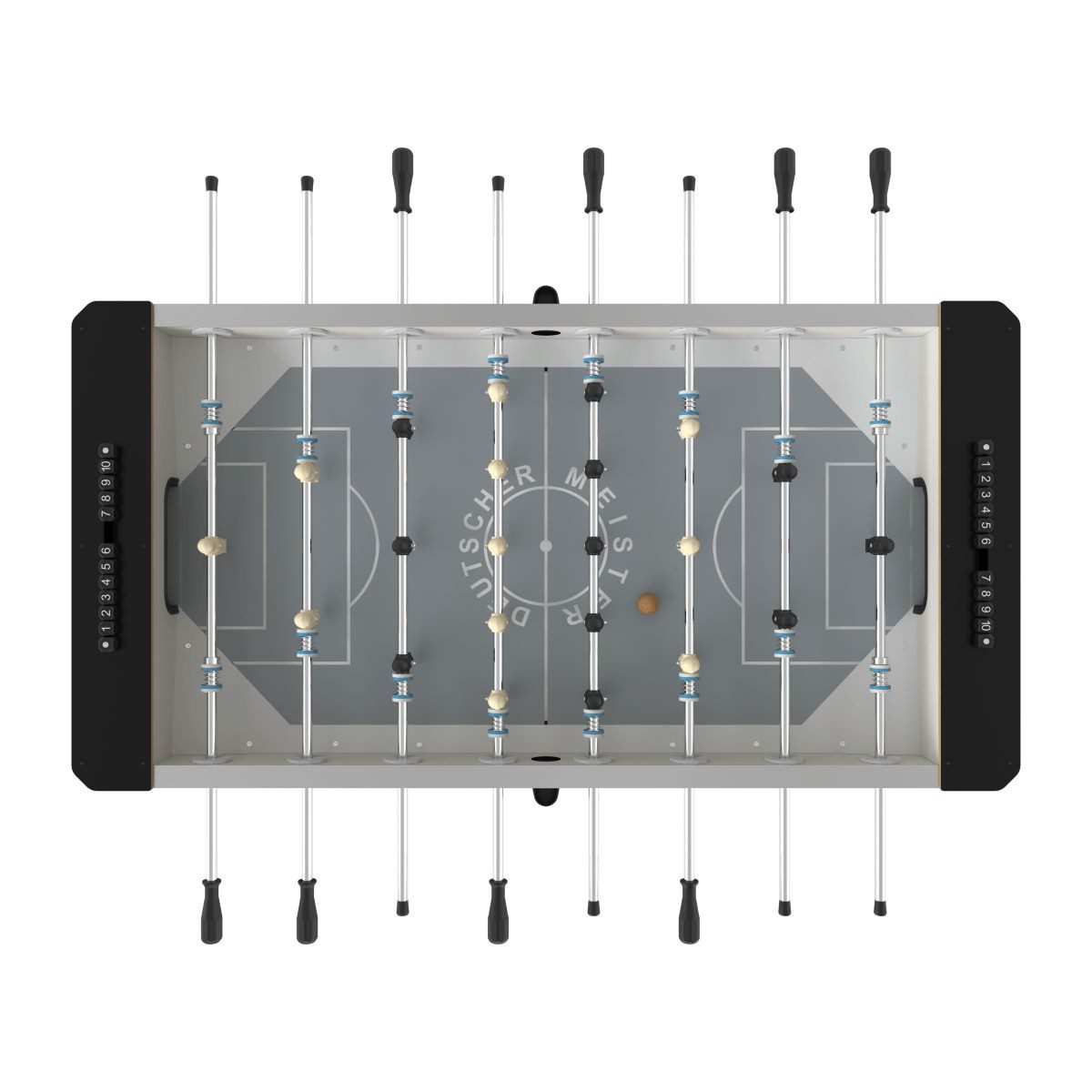Deutscher Meister Kickertisch Tischfußball Kickertisch "CHAMPIONLINE", Münzeinwurf 0,50 € (wahlweise 0,20 €, 1,00 € oder Jeton-Systeme)