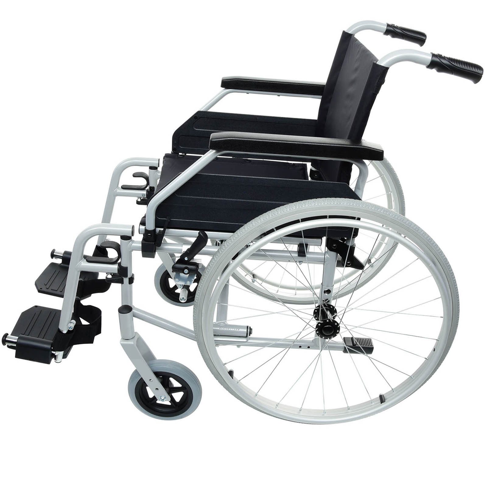 bescomedical Rollstuhl PRIMUS MS 2.0 - faltbarer Transportrollstuhl - mit Steckachsensystem, Reise-Rollstuhl - Sitzbreite wählbar - mit oder ohne Trommelbremse