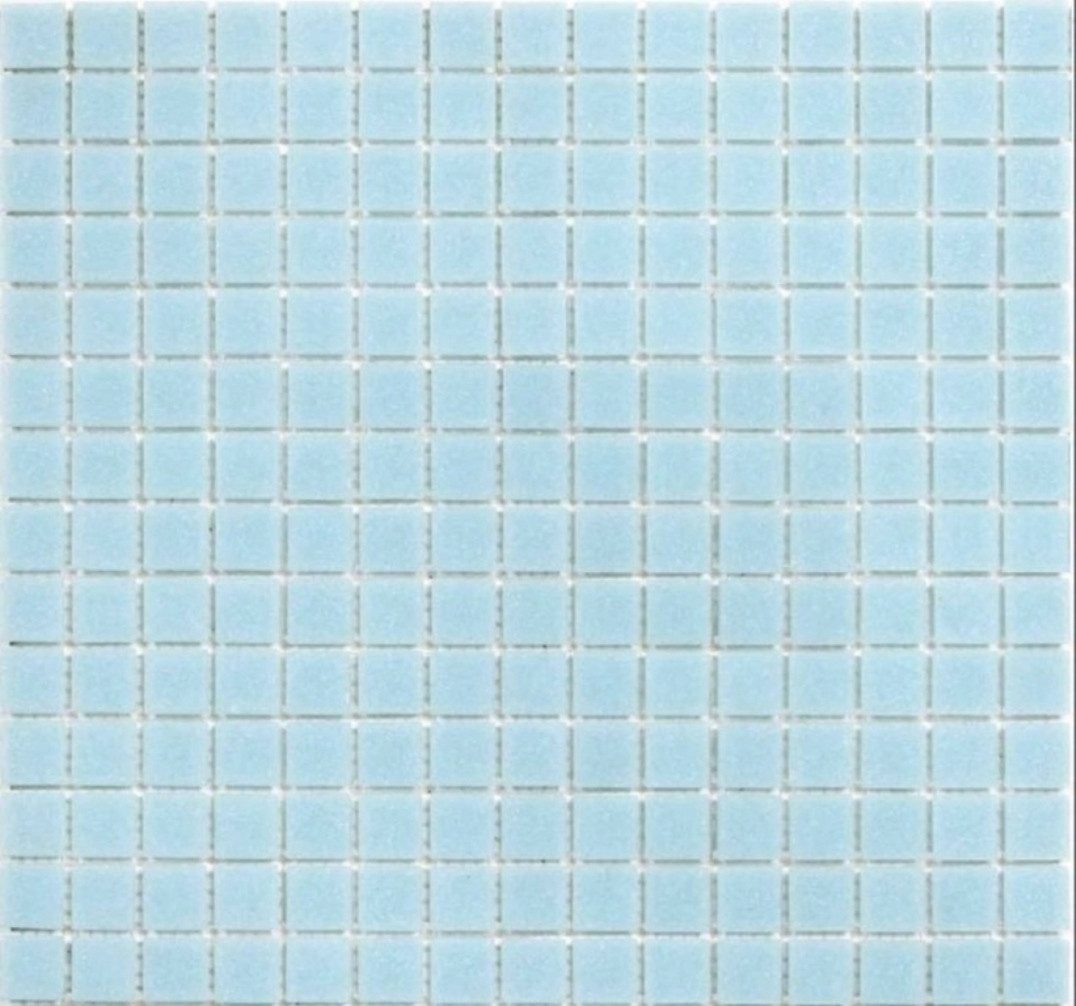 Mosani Bodenfliese Handmuster Mosaikfliese Glas lichtblau Wandfliesen Badfliese