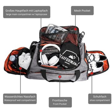 Bearformance Sporttasche Ultimate Sportbag, mit Schuhfach, Nassfach und Rucksackfunktion