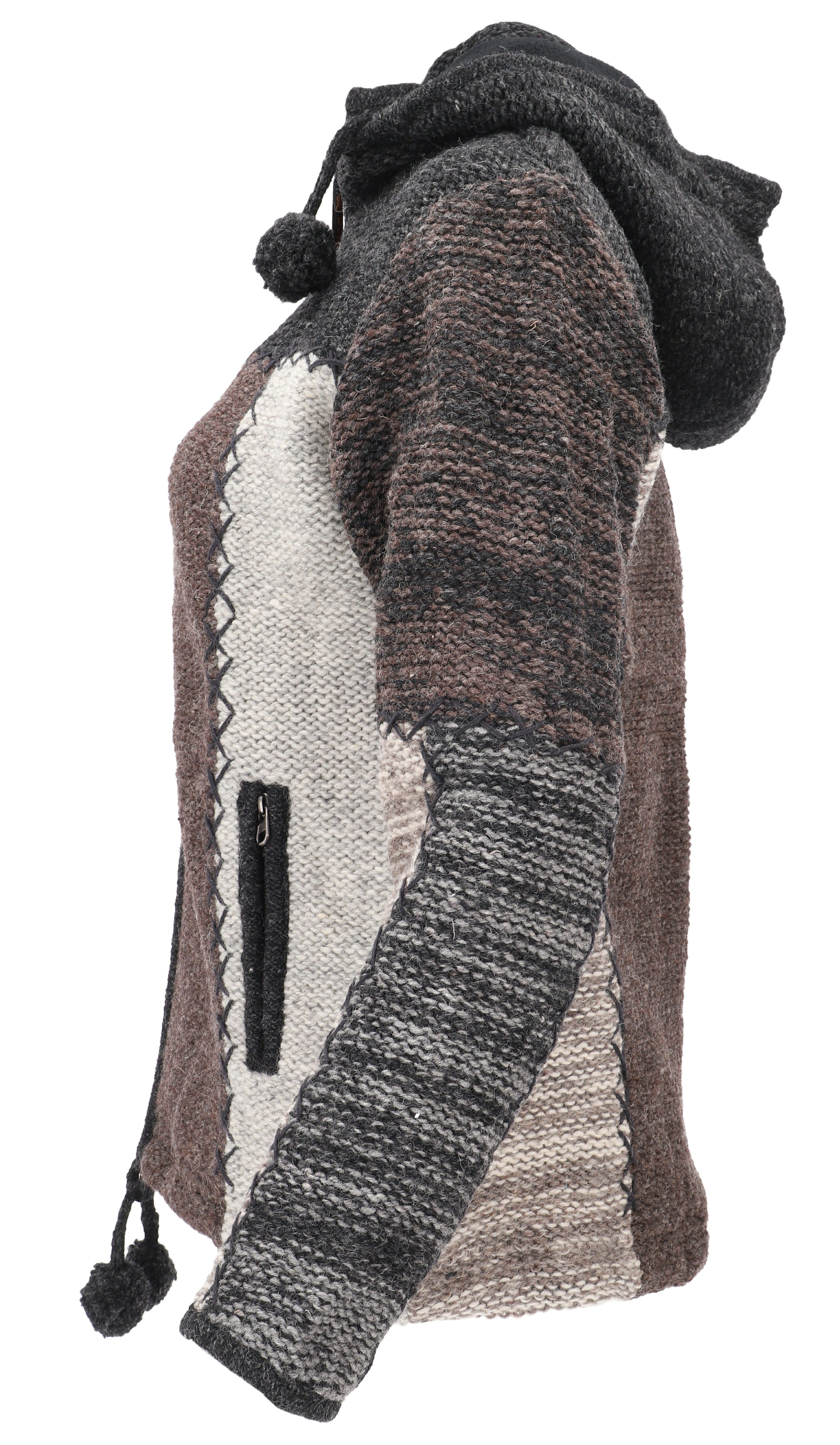 Guru-Shop Langjacke Kuschelige gefütterte Strickjacke, Damenjacke,.. – Bild 3 von 5