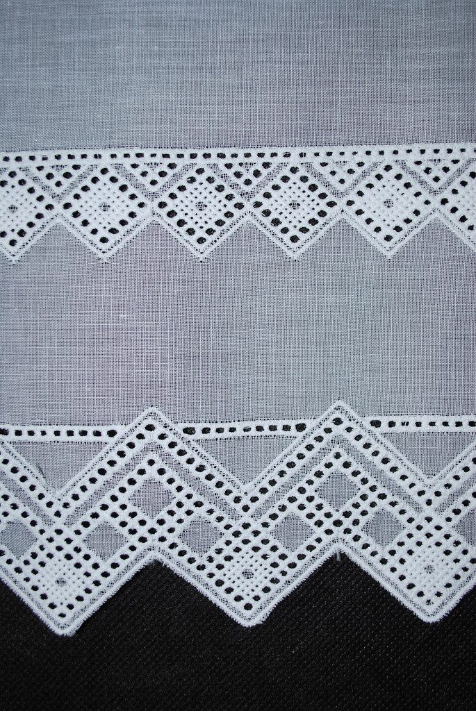 Gardinen Kranzusch Scheibengardine gezackter Abschluss, Stangendurchzug, tr günstig online kaufen