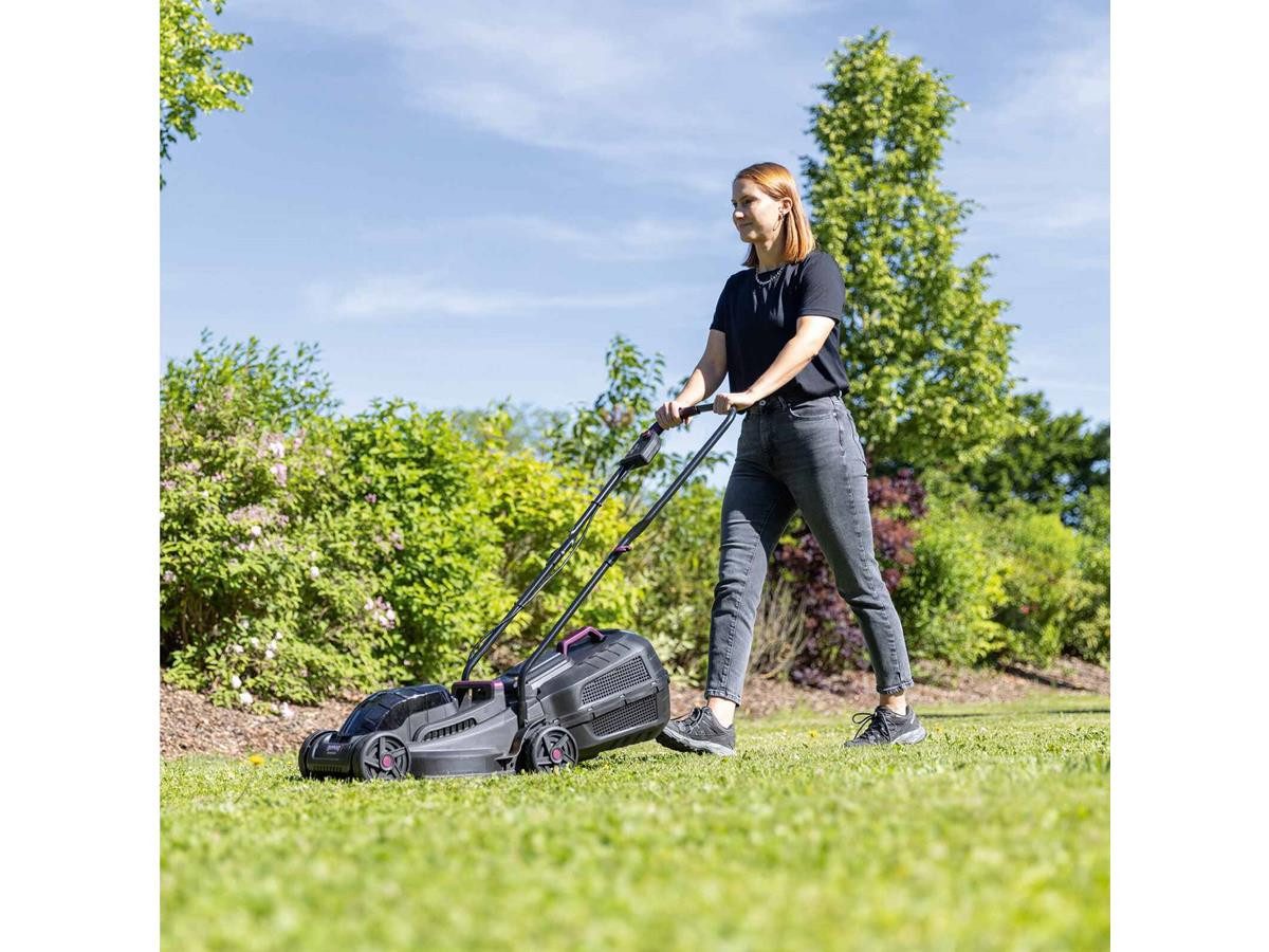 Gomag Akkurasenmäher GO-RSM320BL, 32 cm Schnittbreite, (Solo, ohne Akku & Ladegerät), Große 30L Fangbox