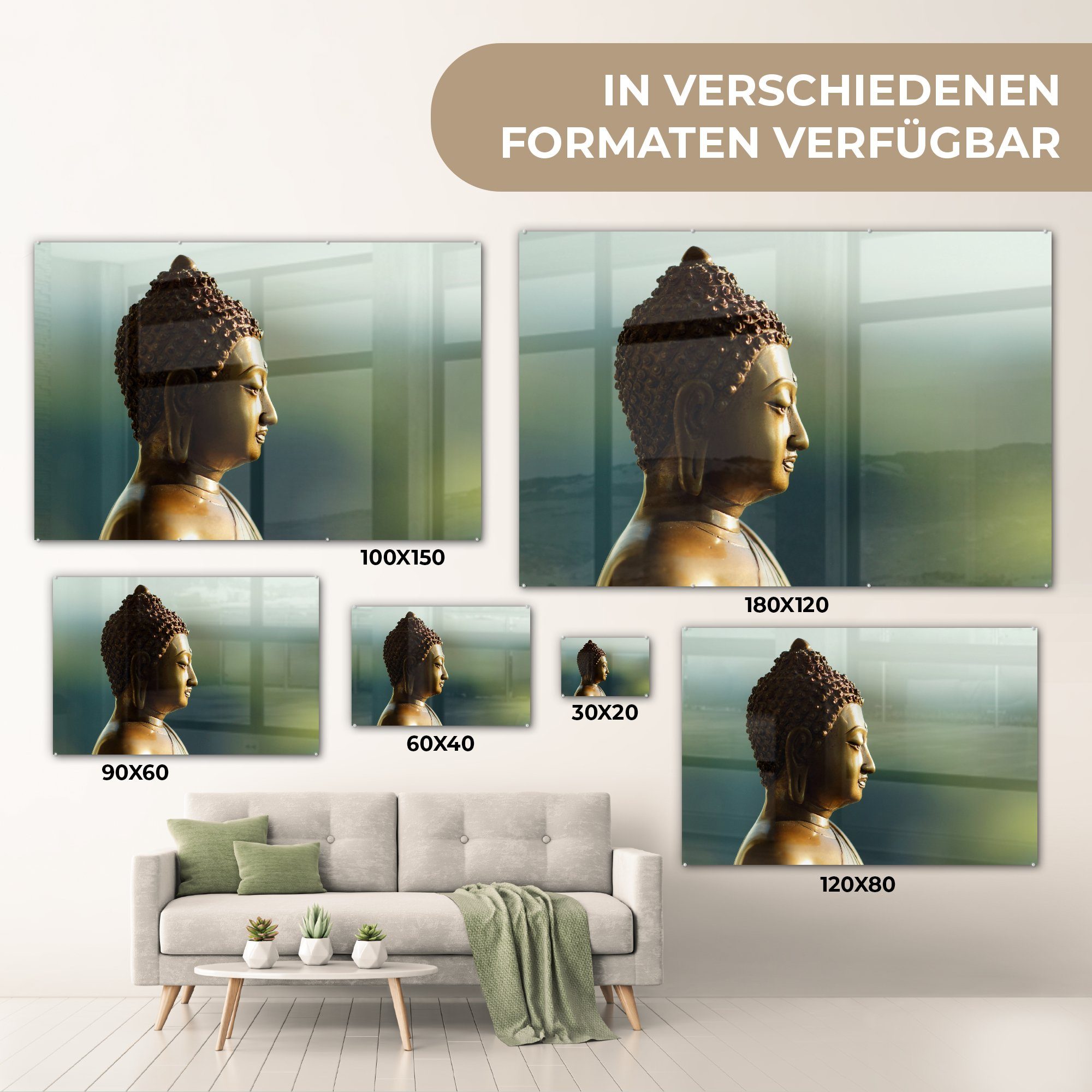 St), Fotodruck, Buddha Acrylglasbilder (1 Acrylglasbild Schlafzimmer Wohnzimmer MuchoWow Bild &