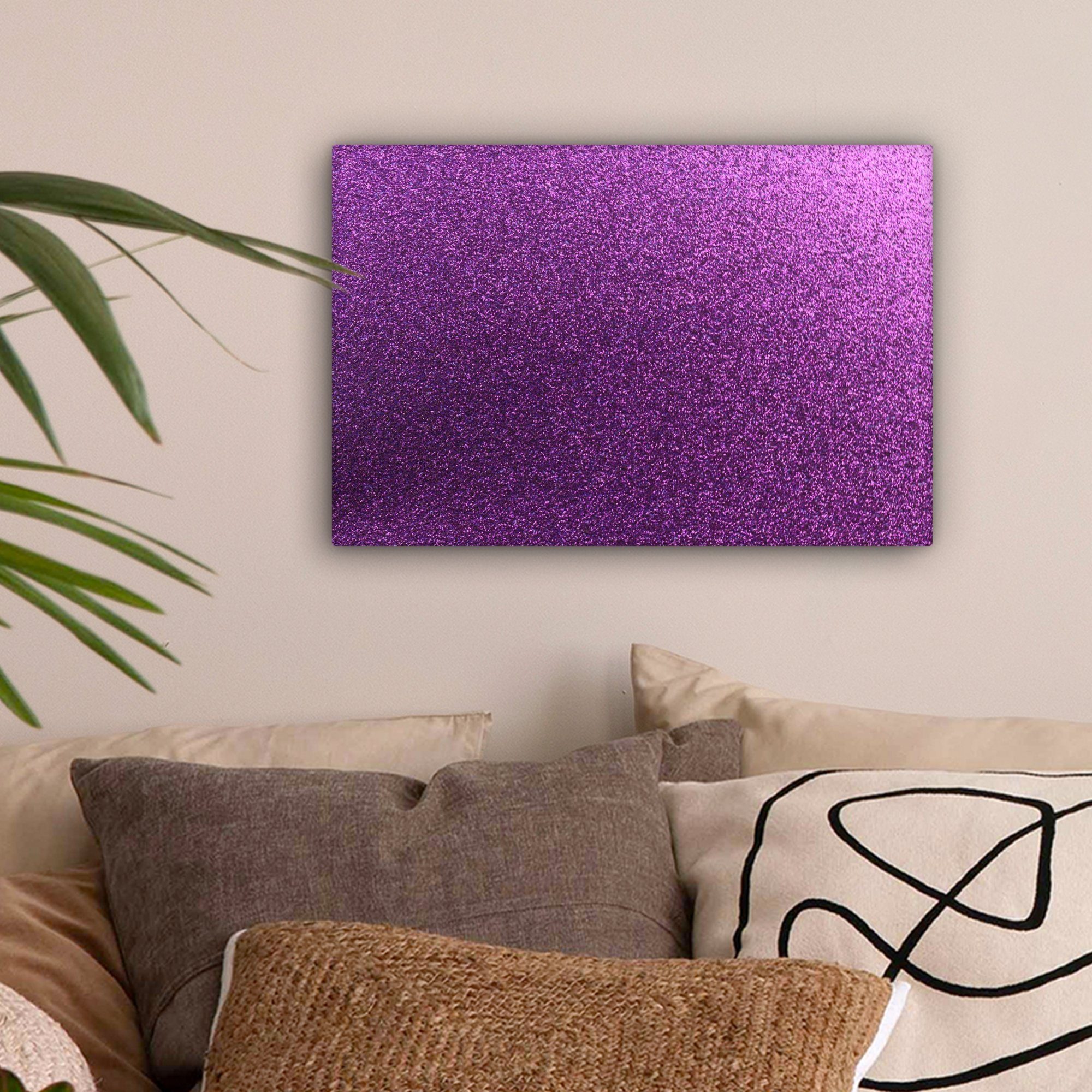 OneMillionCanvasses® Leinwandbild Glitzer - Rosa - günstig online kaufen
